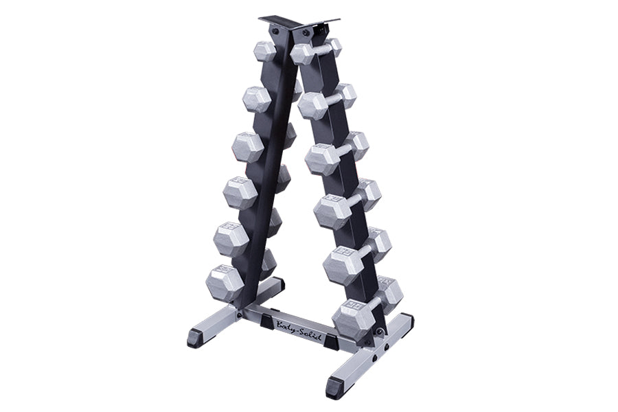 Body Solid Vertical A-Frame Dumbbell Rack - Heavy Duty Dumbbell Storage Organizer for Home Gym, Garage & Fitness Studio - Perfect for Weightlifting & Strength Training
