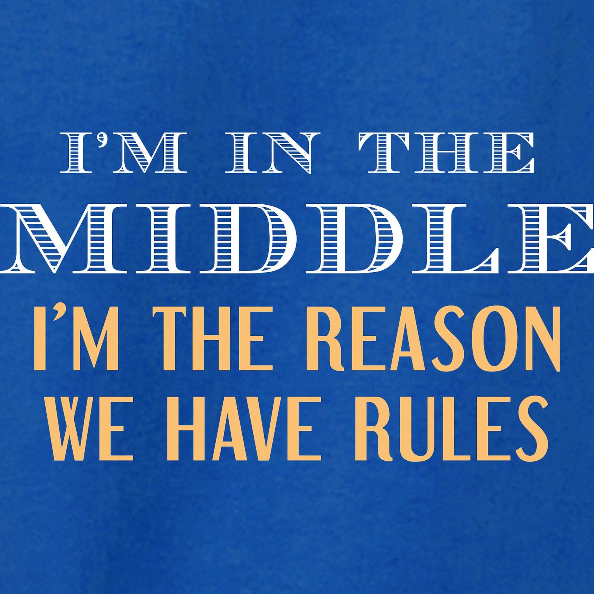 Women's Relaxed Dark Classic T-Shirt - 'I'm in The Middle' Funny Graphic Tee | Casual Wear, Lounge Outfit, Gift for Women