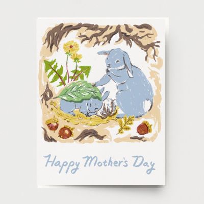 A Mother's Day Surprise with a Cute Rabbit Greeting Card