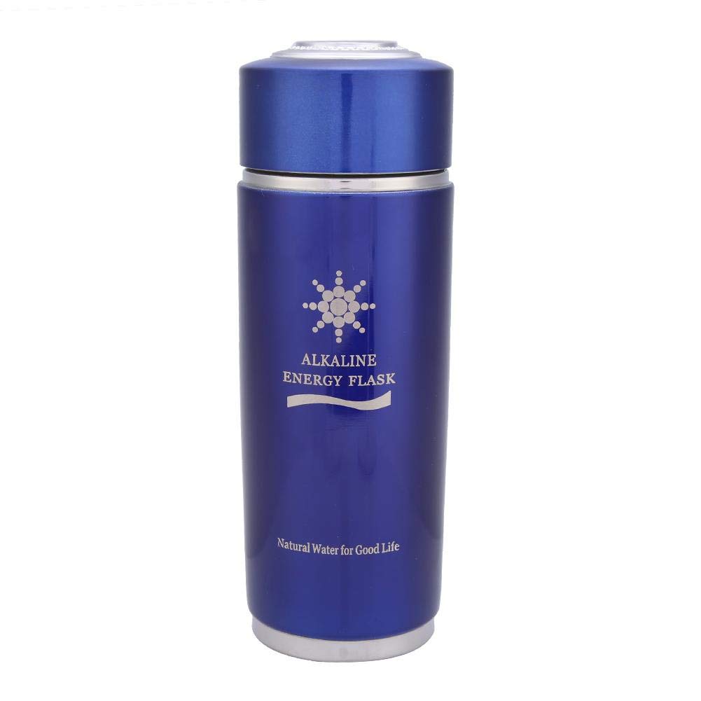 400ml Stainless Steel Alkaline Water Bottle with Filter - Portable Ionizer for Purified Drinking Water - Perfect for Gym, Hiking, Travel & Office Use