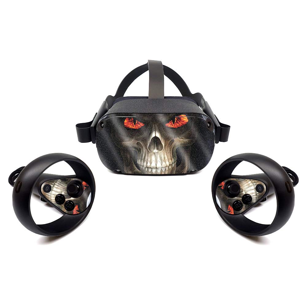 MightySkins Glossy Glitter Skin Cover for Oculus Quest 2 - Evil Reaper Design | Protective & Durable High-Gloss Glitter Vinyl Wrap | Easy to Apply, Remove & Reusable | Made in USA | Perfect for Gaming Protection & Customization