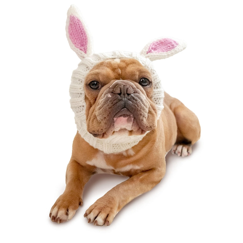 Soft Bunny Rabbit Dog Snood - Warm Pet Neck Warmer for Small & Medium Dogs - Perfect for Winter Walks & Outdoor Adventures