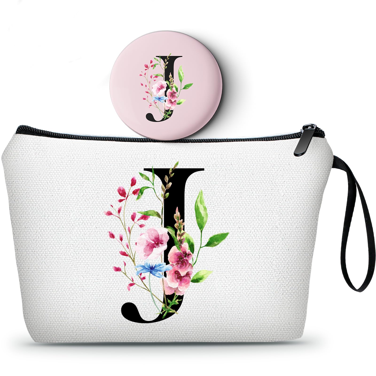 Personalized Travel Makeup Bag with Mirror - Perfect Birthday, Bridesmaid Proposal & Friendship Gift for Women, Sister, Teacher, Coworker - Great for Valentine's Day, Mother's Day, Christmas & Graduation - Ideal for Travel, Cosmetics Storage & Everyday Use