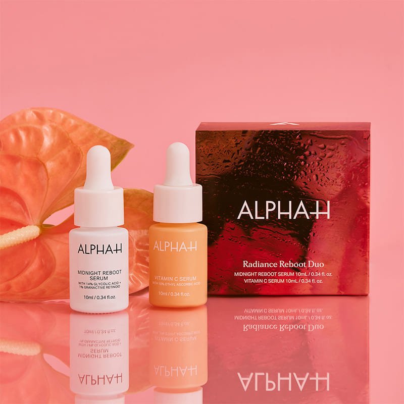 Alpha H Radiance Reboot Kit - Brightening Skincare Set for Dull Skin | Perfect for Nighttime Routine & Glow Boosting