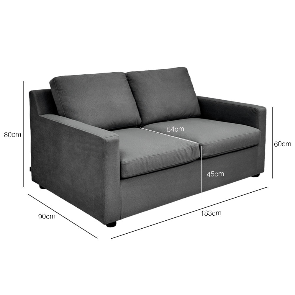 Vesper 2 Seater Sofa Bed - Convertible Sleeper Sofa for Small Spaces | Modern Living Room Furniture for Apartments & Guest Rooms | Comfortable & Space-Saving Design