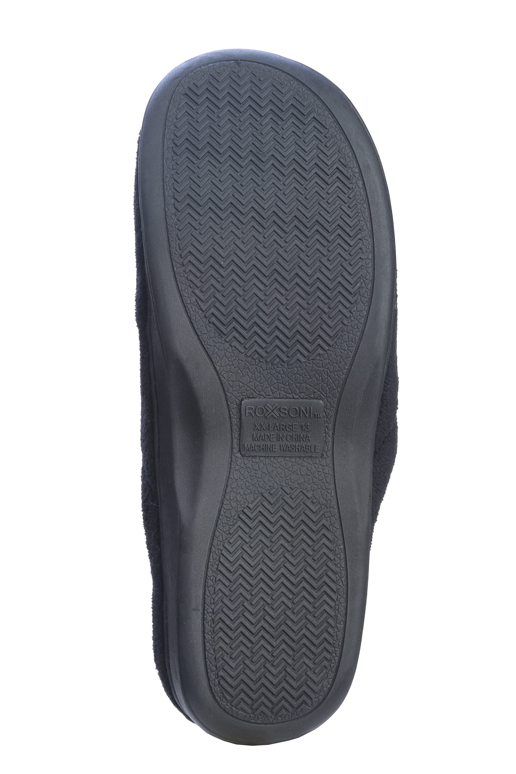 Roxoni Men's Comfortable Terry Clog Slippers - Slip-On Indoor/Outdoor House Shoes in Gray, Sizes 8.5-9.5 | Perfect for Lounging at Home, Quick Errands & Backyard Relaxation