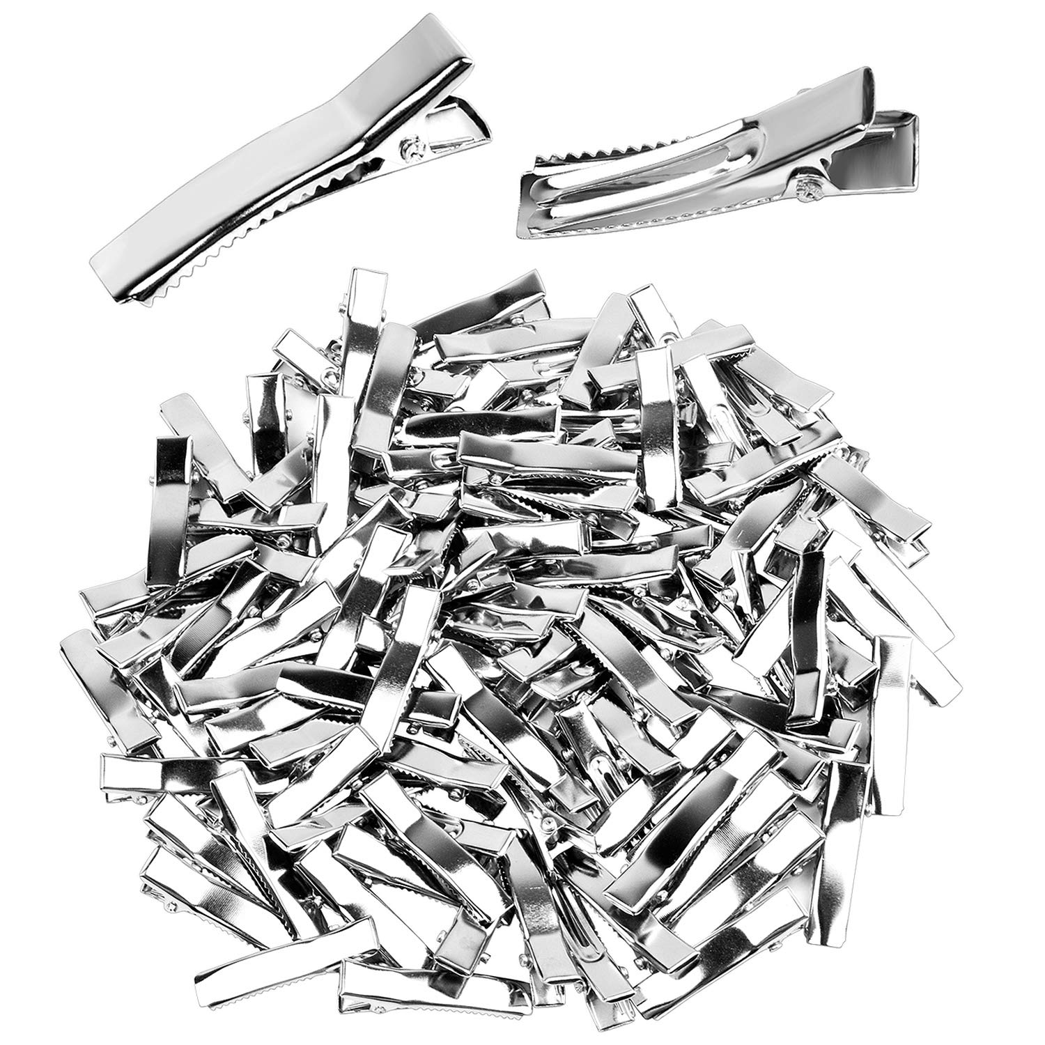 Jdesun 100-Piece Alligator Hair Clips - Single Prong Metal Hair Clips with Teeth for Women & Girls - DIY Hair Accessories for Styling, Sectioning, and Braiding - Perfect for Salons, Home Use, and Hair Extensions