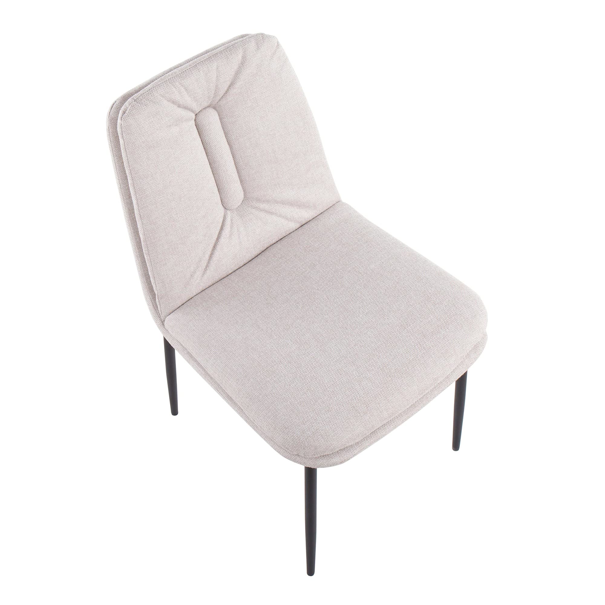 LumiSource Smith Modern Upholstered Dining Chairs Set of 2 - Contemporary Kitchen & Dining Room Chairs for Home, Restaurant, or Cafe Use