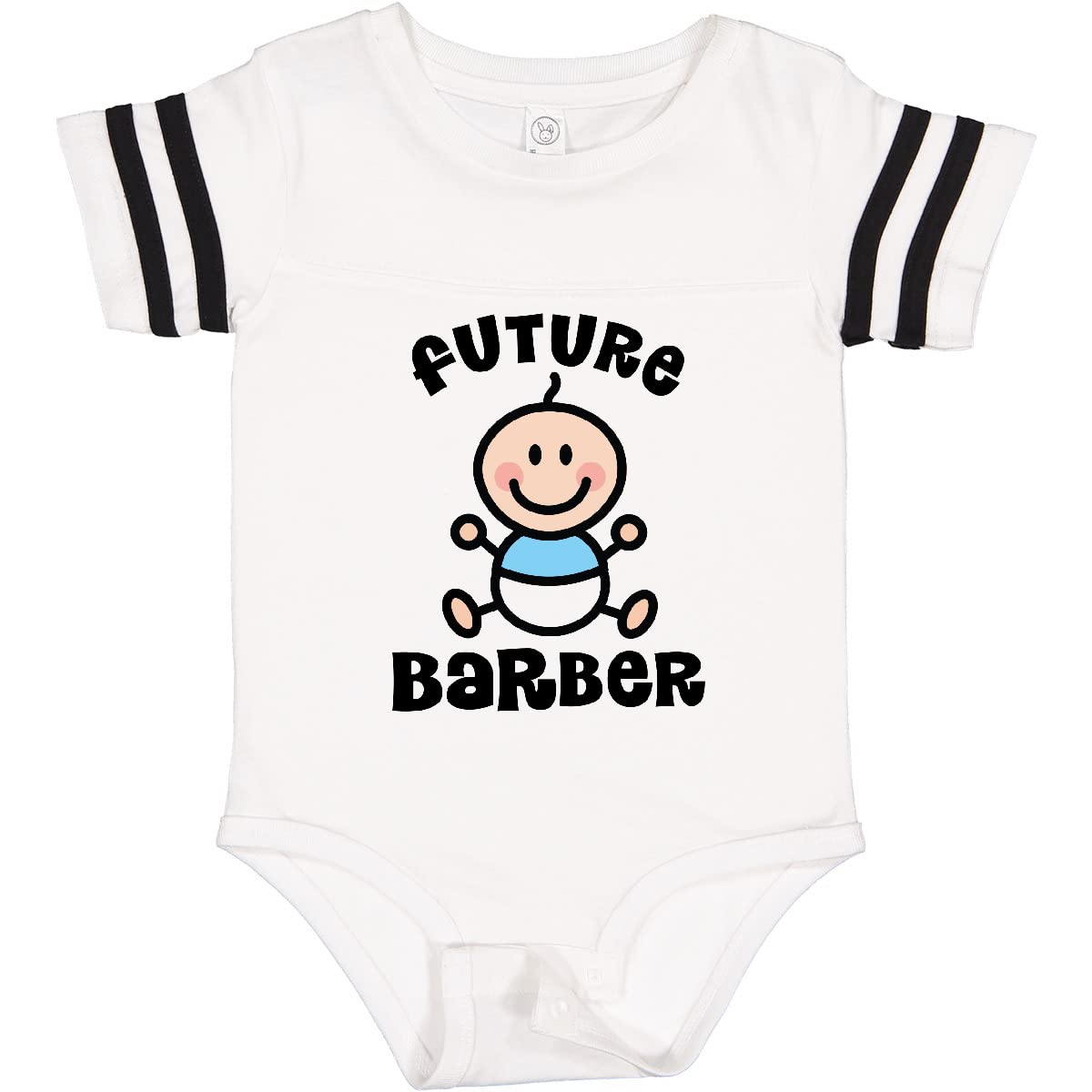 Inktastic Future Barber in Training Baby Bodysuit - Cute Barber-Themed Outfit for Baby Boys | Perfect for First Birthday, Photoshoots & Barber Shop Visits