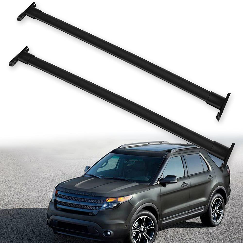 OCPTY Black Aluminum Roof Rack Crossbars Cargo Carrier for Ford Explorer 2011-2015 - Heavy Duty Luggage Rack for SUV | Perfect for Camping, Road Trips & Outdoor Adventures
