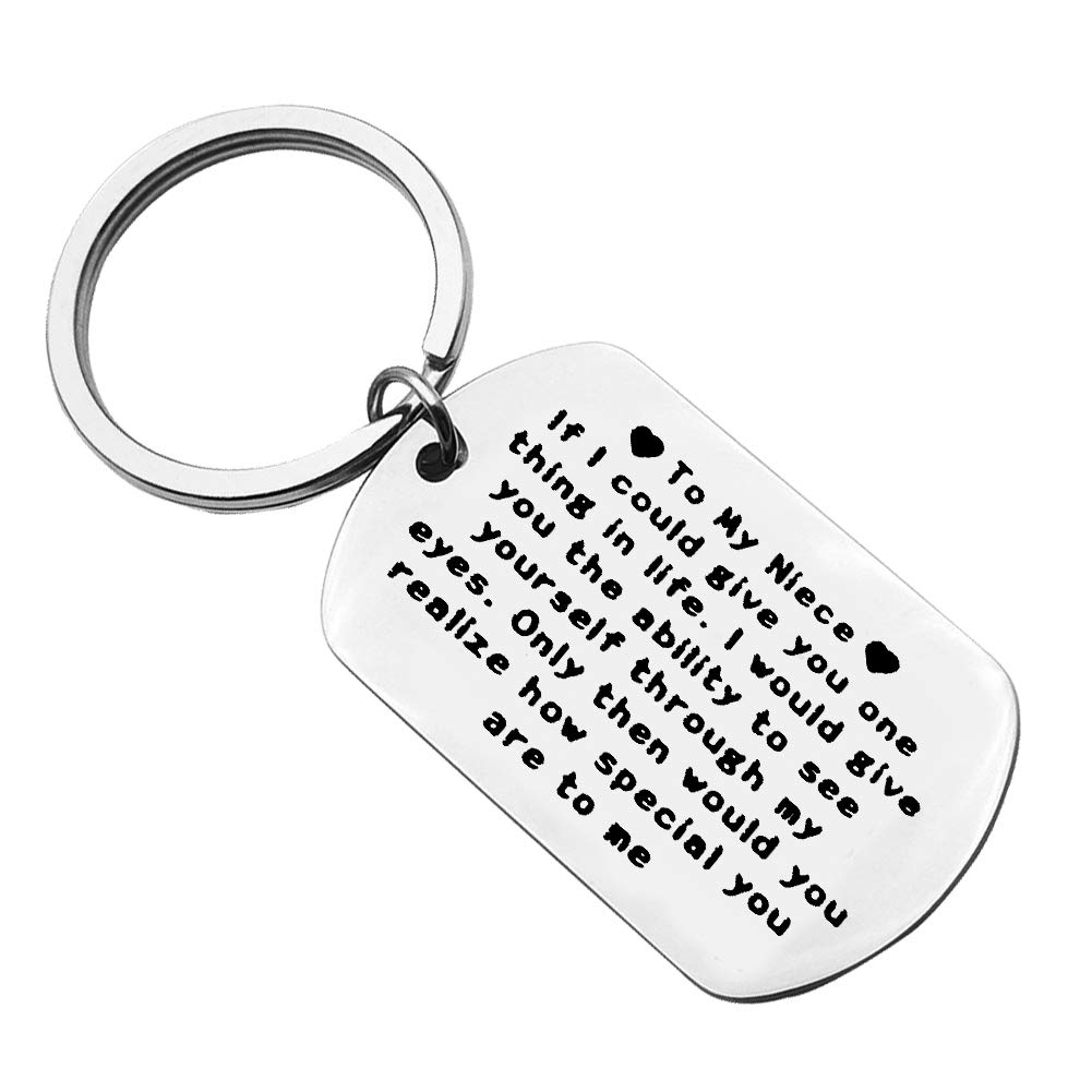 Xiahuyu Christmas Keychain - Perfect Gift for Niece Birthday, Graduation, Wedding, Mother's Day & Thanksgiving - Thoughtful Present from Aunt/Uncle - Great for Everyday Use, Key Organization & Special Occasions