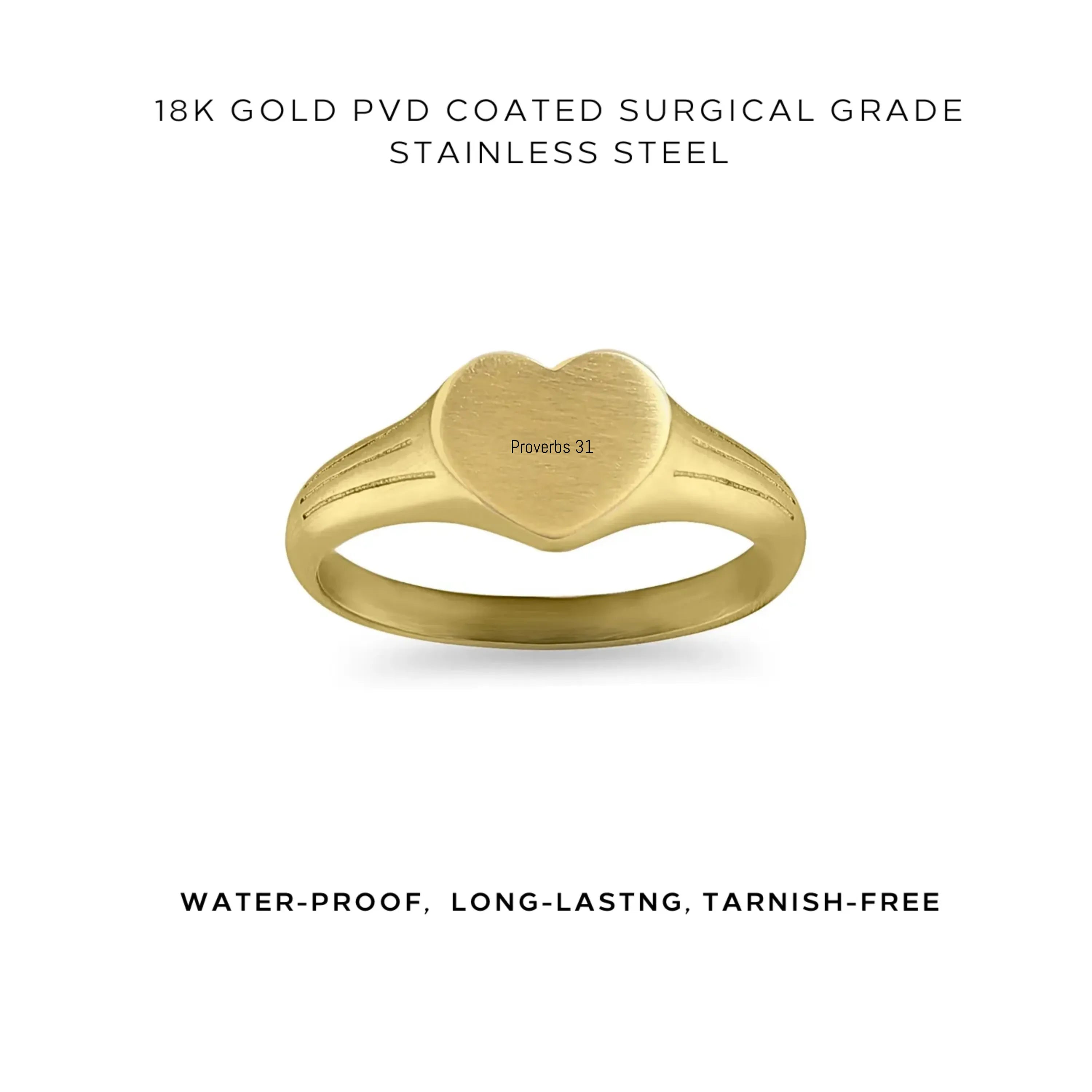 Personalized Heart Signet Engraved Ring - Custom Name Initials Jewelry Gift for Women - Perfect for Valentine's Day, Anniversary & Romantic Occasions