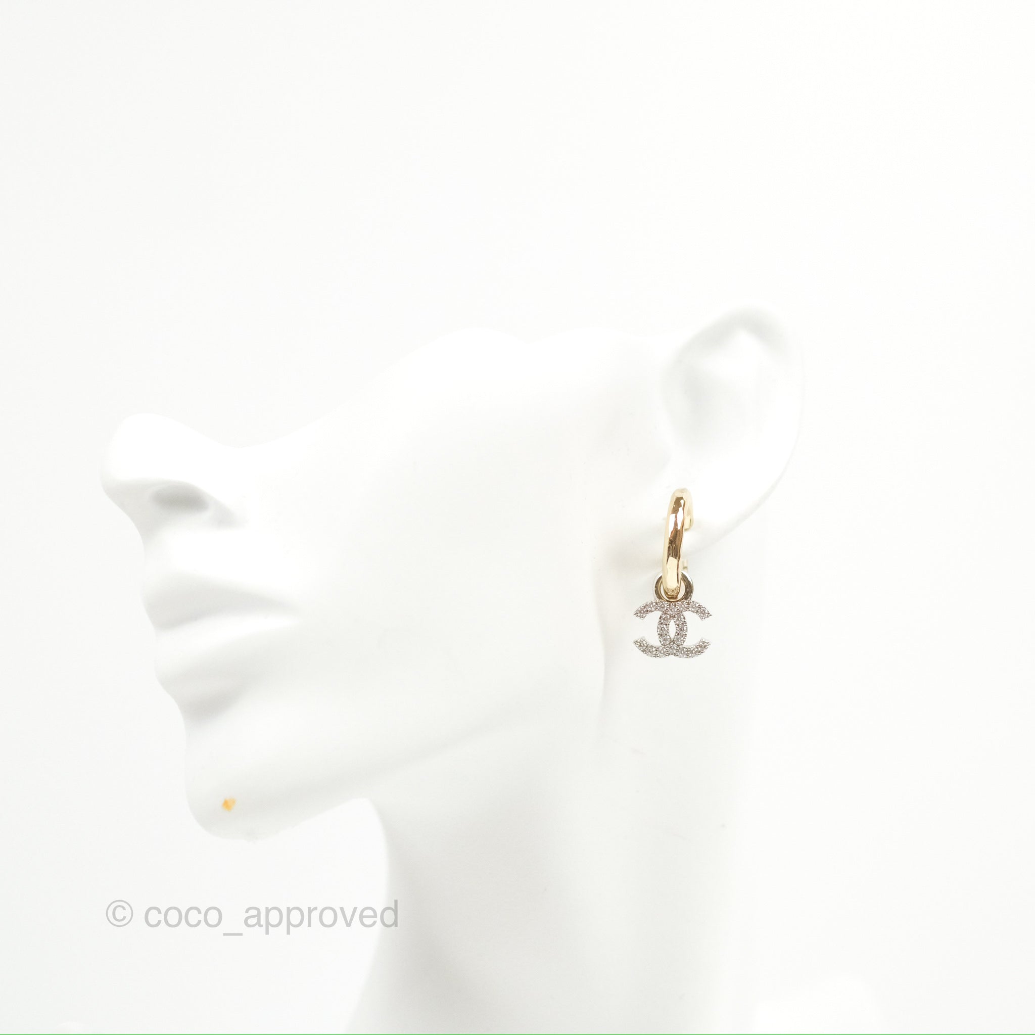 Chanel CC Logo Crystal Hoop Earrings for Women - Luxury Fashion Jewelry for Parties, Weddings & Special Occasions