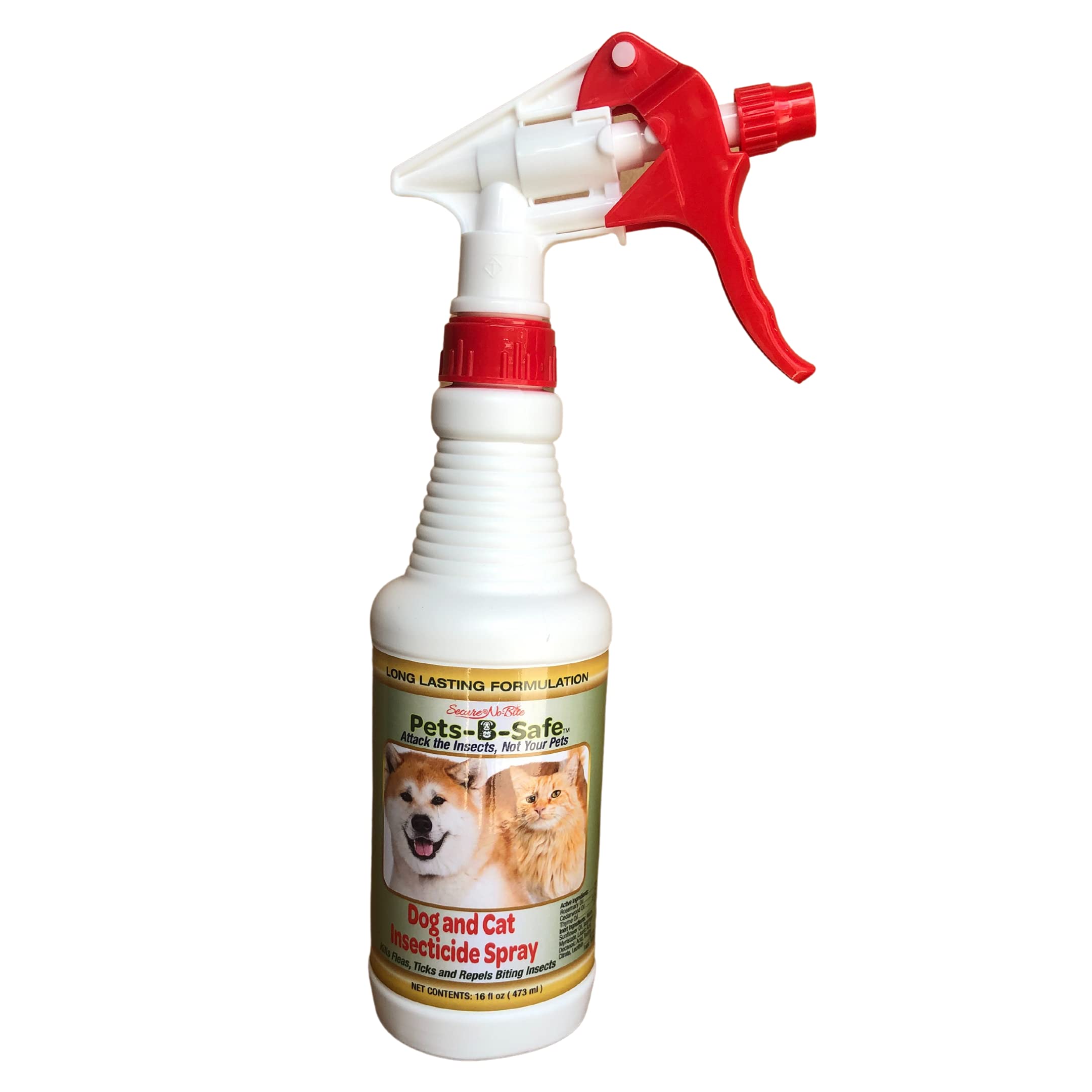 Pets-B-Safe Flea & Tick Spray for Dogs & Cats - Kills Fleas, Ticks & Repels Mosquitoes - Safe Insecticide for Pet Protection - Perfect for Outdoor Adventures & Home Use