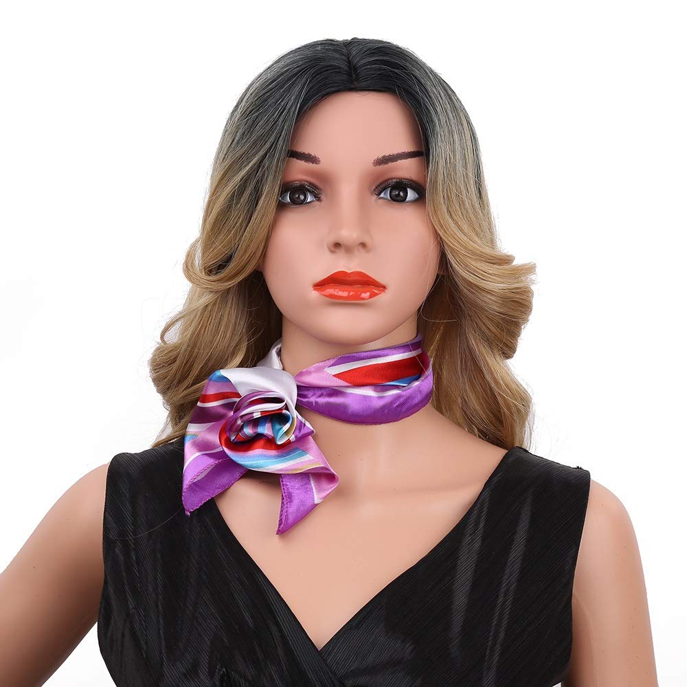 WAPBENG 24 Inch Long Curly Wigs for Women - Black Gradient Linen Synthetic Hair with Big Wave Volume - Perfect for Cosplay, Fashion & Daily Wear in Europe & USA