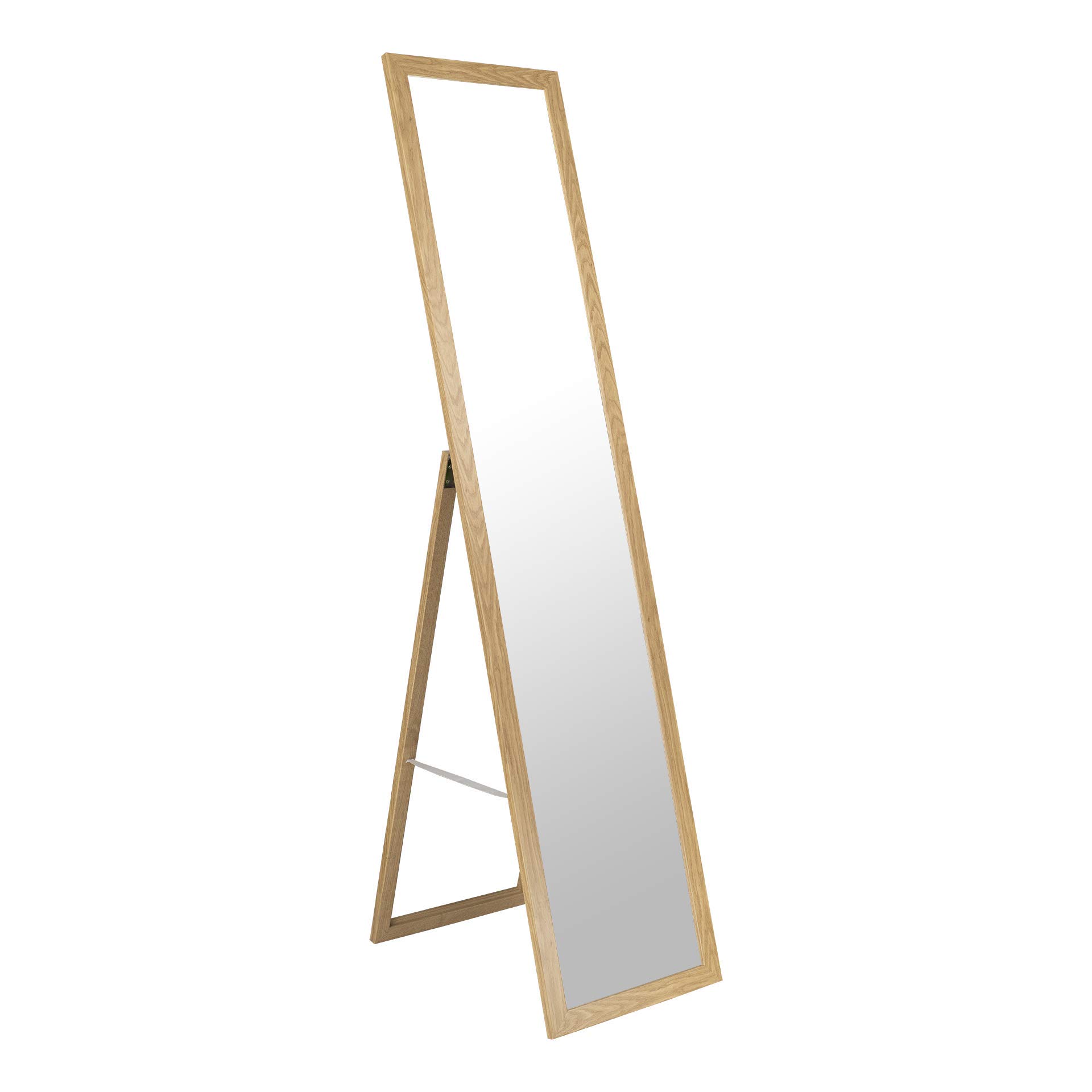 BD ART Full Length Oak Wood Framed Floor Mirror 61