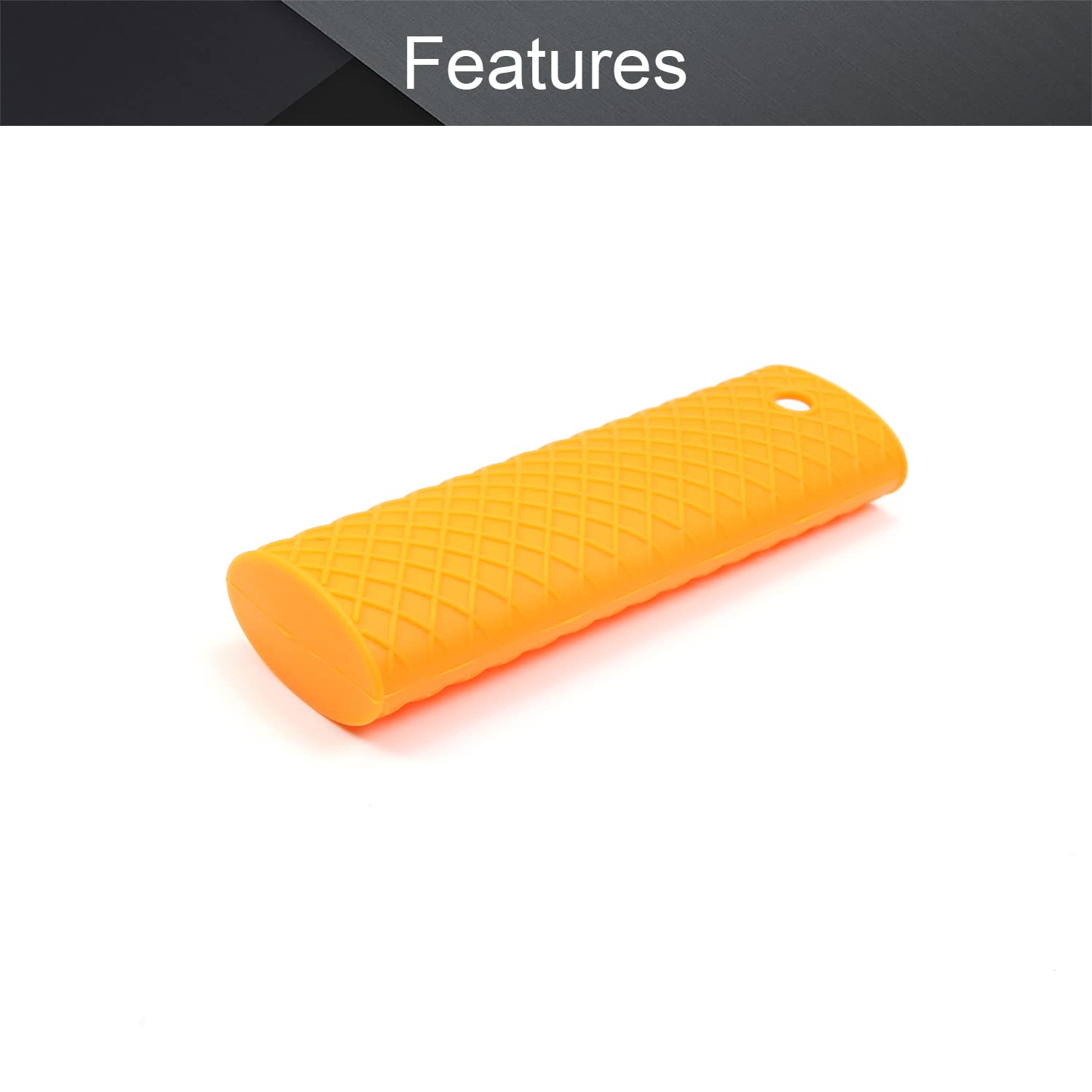 **MroMax 6.1 Inch Non-Slip Silicone Hot Handle Holder - Heat Resistant Pot Handle Sleeve for Cast Iron Pots, Woks, Frying Pans, Griddles & Skillets - Oven Safe (Orange, 3Pcs) - Perfect for Cooking, Grilling & Baking**