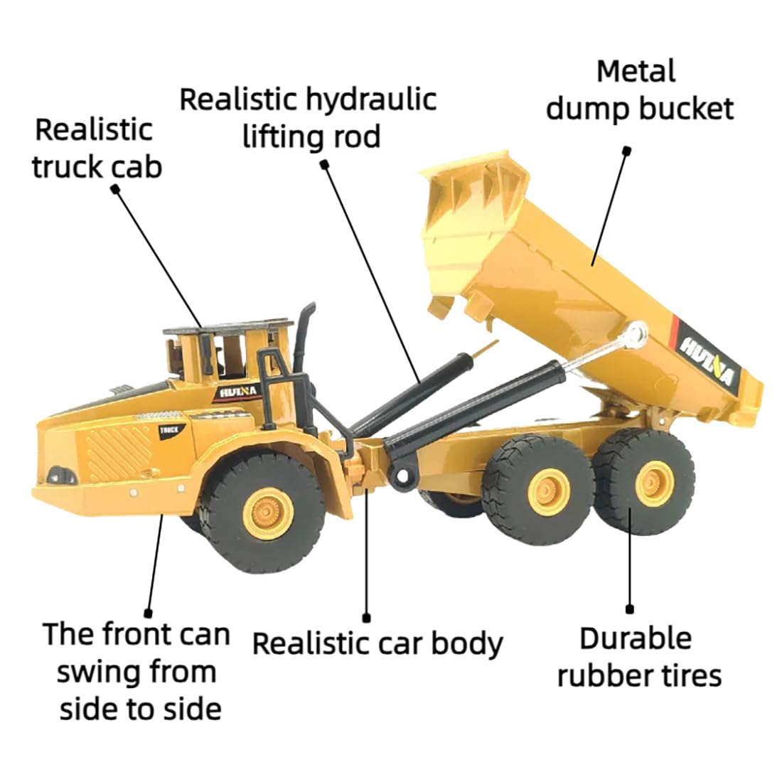 Sturdy Metal Dump Truck Toy for Kids - Durable Construction Vehicle Model for Indoor & Outdoor Play - Perfect Sandbox & Beach Toy for Pretend Play - Great Birthday Gift for Boys & Girls - Ideal for Construction Site Role Play & Backyard Adventures