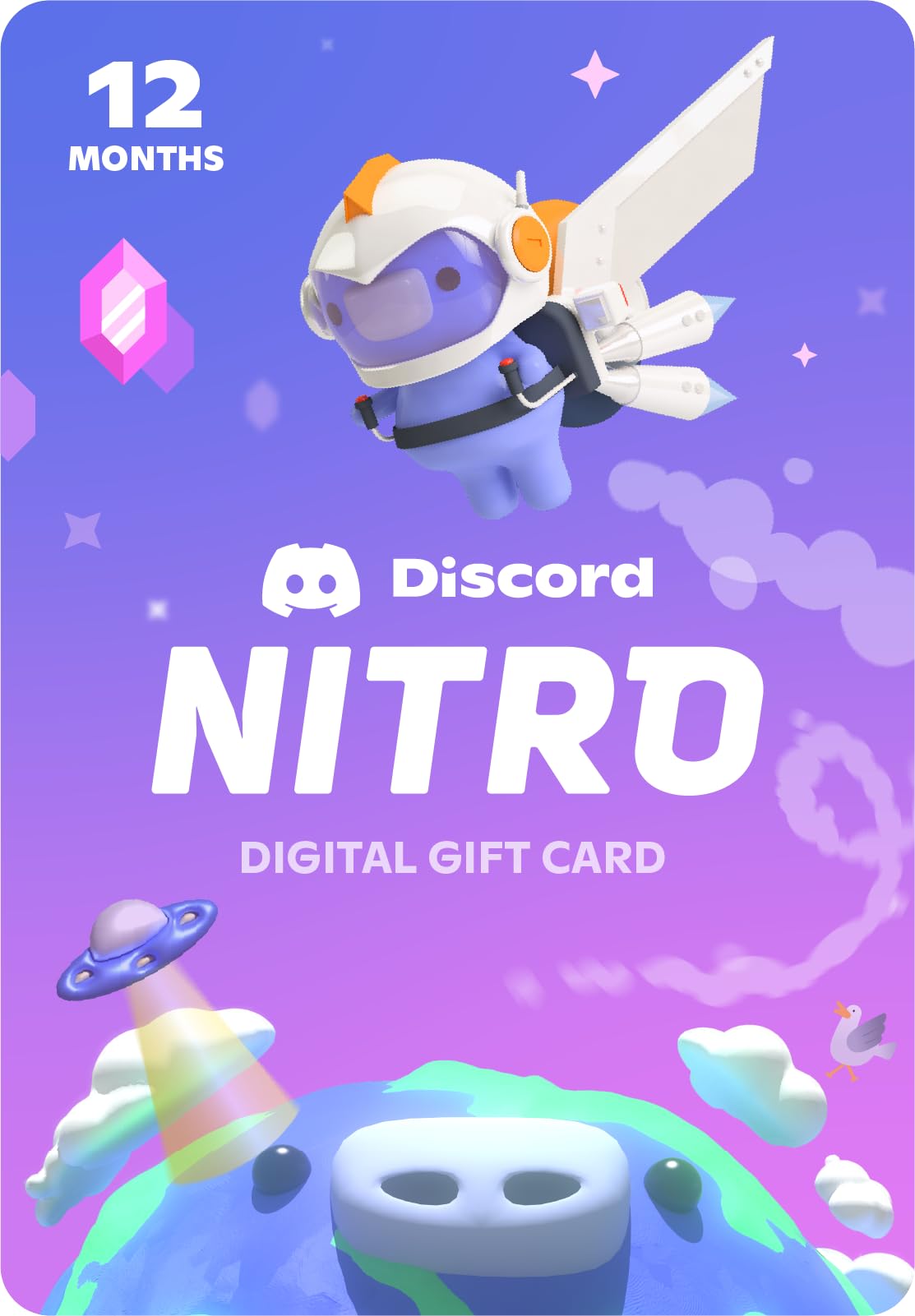 Discord Nitro 12-Month Subscription Gift Card Digital Code - Perfect for Gamers, Streamers & Online Communities - Instant Delivery & Exclusive Perks