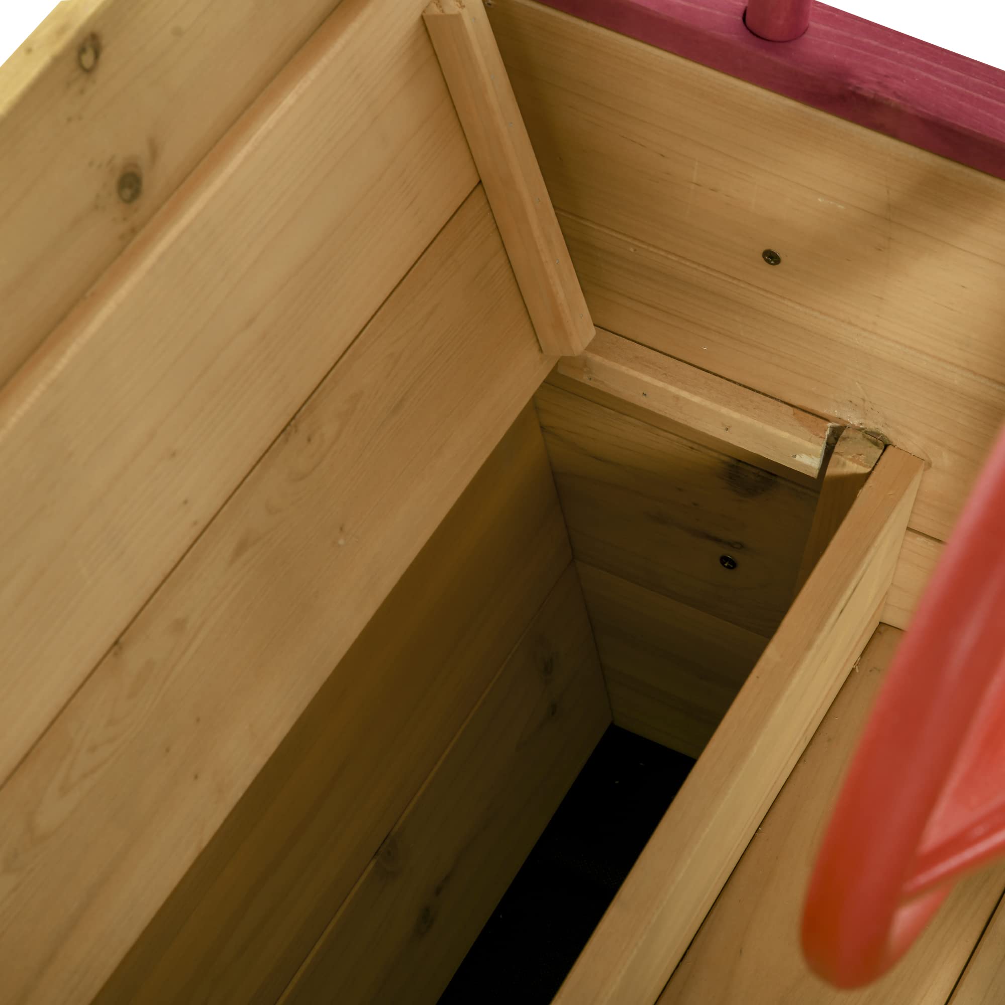 Outsunny Pirate Ship Sandbox with Cover & Rudder - Wooden Outdoor Sandbox with Storage Bench & Seat - Kids Sand Play Toy for Ages 3-8 - Perfect for Backyard, Garden & Playground Fun