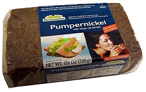 Organic Pumpernickel Bread by Mestemacher - 17.6 oz (500g) - Healthy German Dark Rye Bread - Perfect for Sandwiches, Toast & Charcuterie Boards