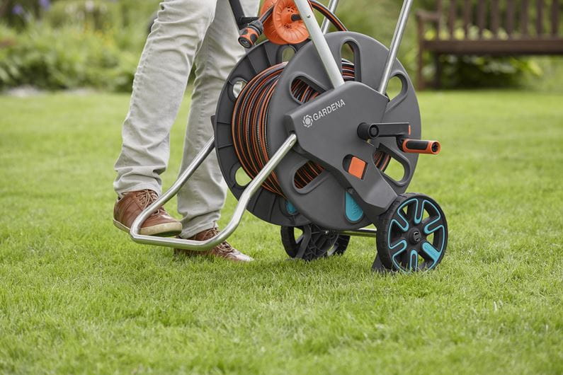 Gardena Hose Trolley CleverRoll L Easy 18520 20 - Retractable Garden Hose Reel with Wheels for Easy Storage & Mobility | Perfect for Lawn Care, Gardening & Outdoor Watering