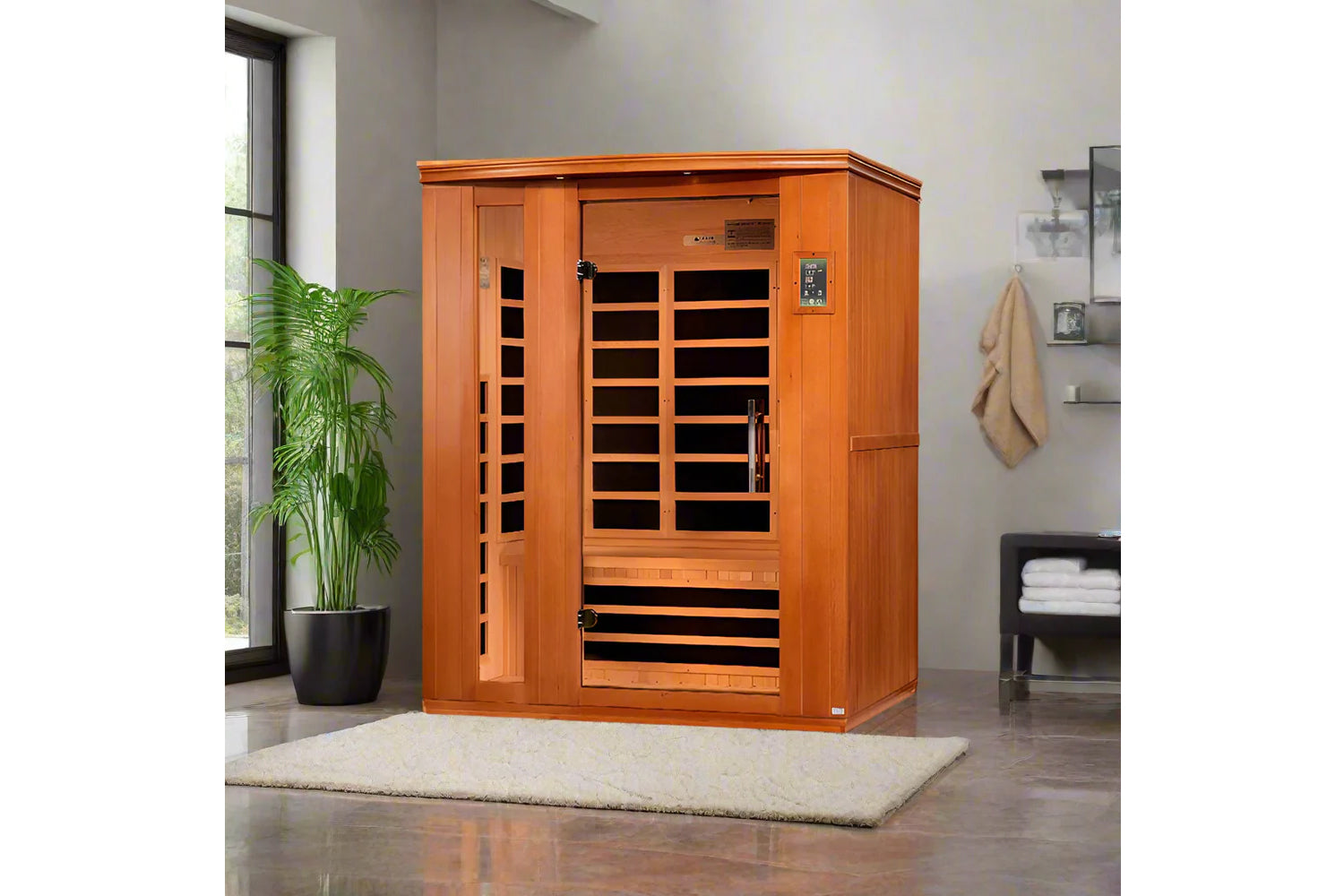 Golden Designs Lugano 3-Person Low EMF FAR Infrared Sauna for Home Spa, Relaxation & Detox - Perfect for Wellness, Muscle Recovery & Stress Relief