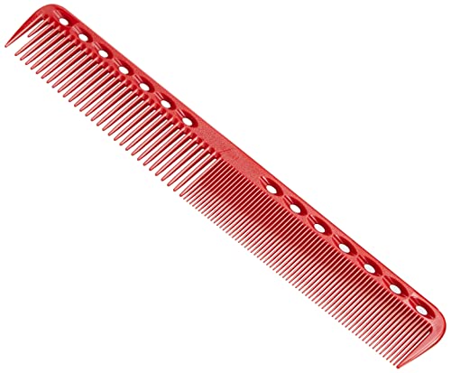 YS Park 339 Professional Fine Cutting Comb for Hair Styling - Red | Precision Haircut Tool for Barbers & Stylists | Perfect for Salon, Home Haircuts & Beard Trimming