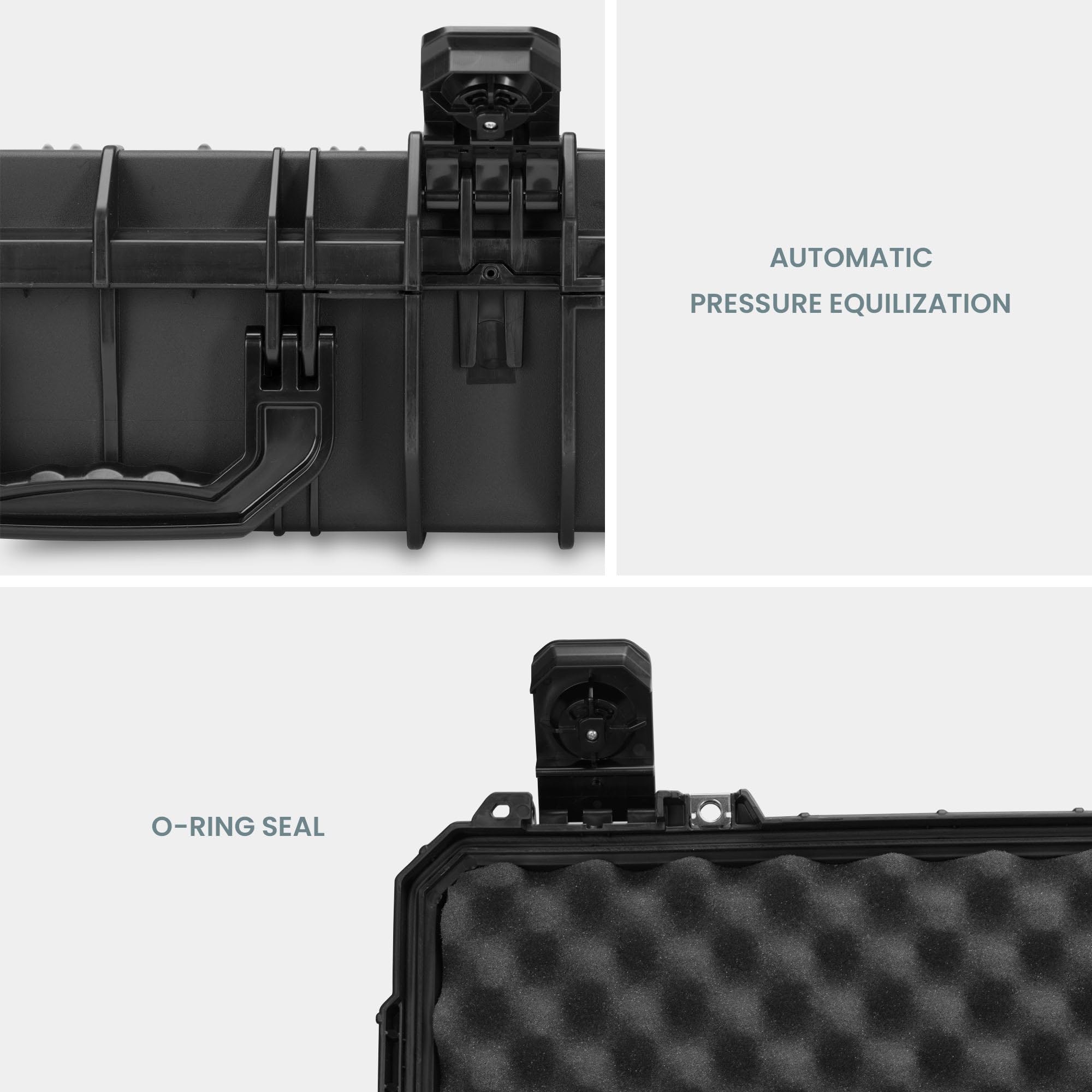 Heavy Duty Seahorse Hard Protective Rifle Case - TSA Approved, Mil-Spec, IP67 Waterproof, Made in USA for Rifles, Shotguns, Telescopes, Guitars | Perfect for Travel, Hunting, Outdoor Adventures & Secure Storage