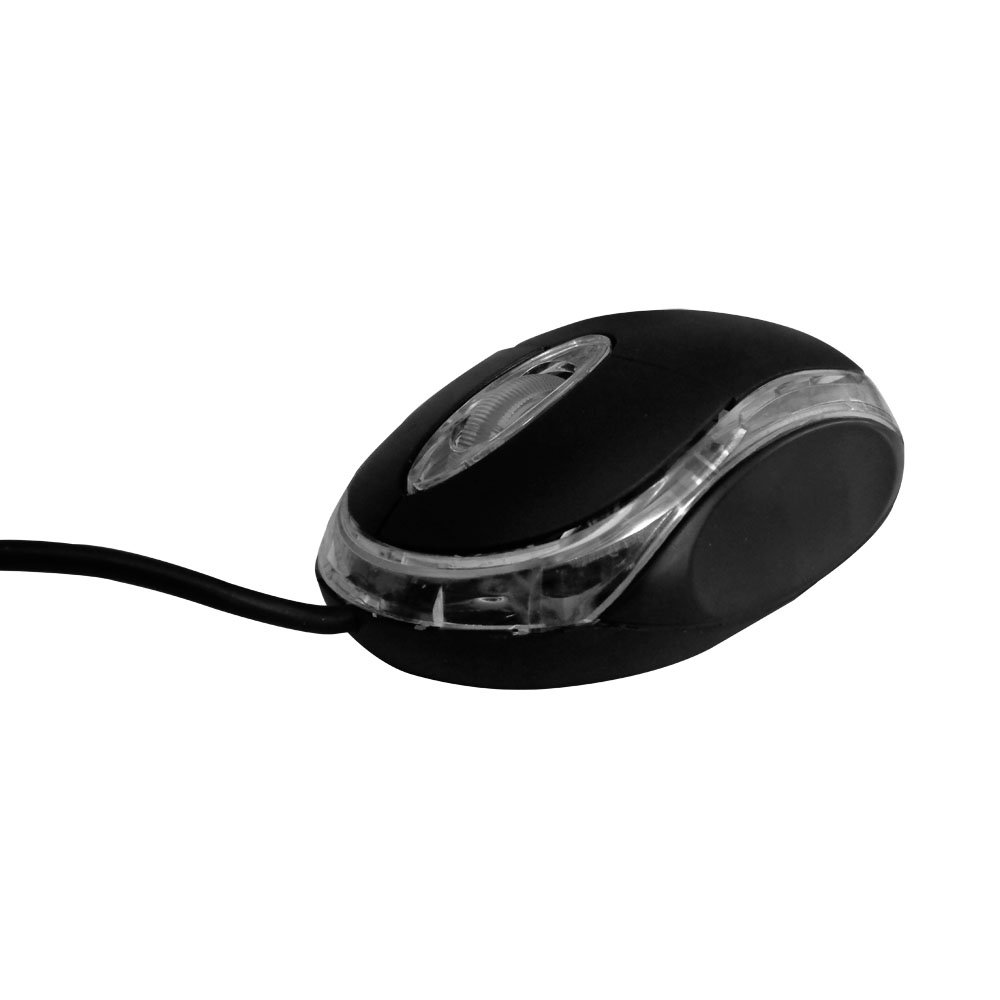 Dynamode INA-67 3 Button USB Optical Computer Mouse with Scroll Wheel - Black | Ergonomic Design for Office Work, Gaming & Home Use
