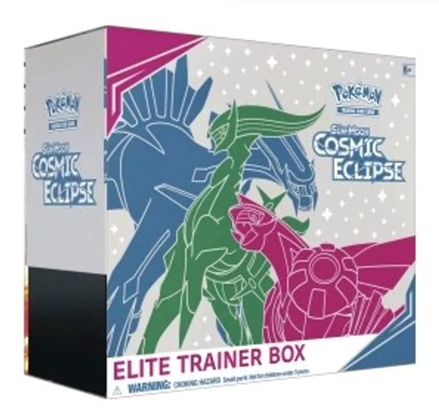 Pokemon TCG: Sun & Moon Cosmic Eclipse Elite Trainer Box - 80+ Cards, Sleeves & Dice | Collectible Trading Card Game Set for Battles & Display