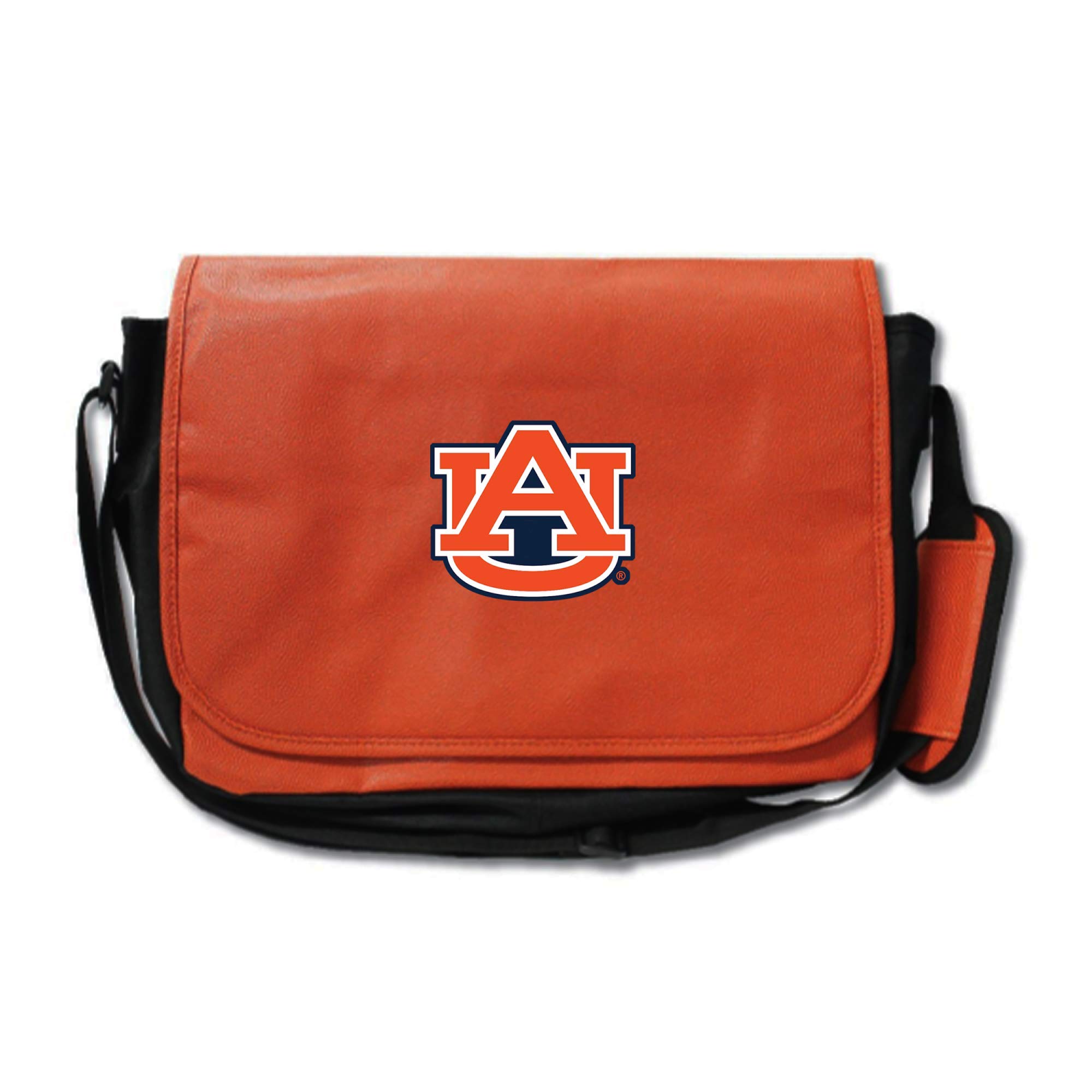 Auburn Tigers Basketball Genuine Leather Laptop Messenger Bag - Orange - Durable Shoulder Bag for College Students & Fans - Perfect for Work, School & Game Day Accessories