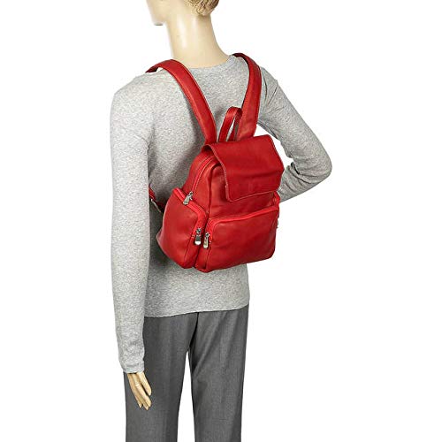 Premium Full-Grain Colombian Vaquetta Cowhide Leather Women's Backpack Purse - Multi-Pocket Fashionable Handbag for Work, Travel & Daily Use (Tan)