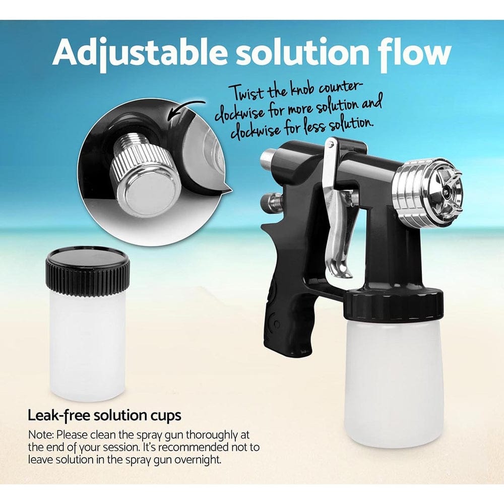 Professional HVLP Spray Tan Machine Kit with Spray Gun & Tent - Alba Sunless Tanning System for Salon & Home Use - Achieve a Natural, Even Glow for Parties, Weddings & Special Events