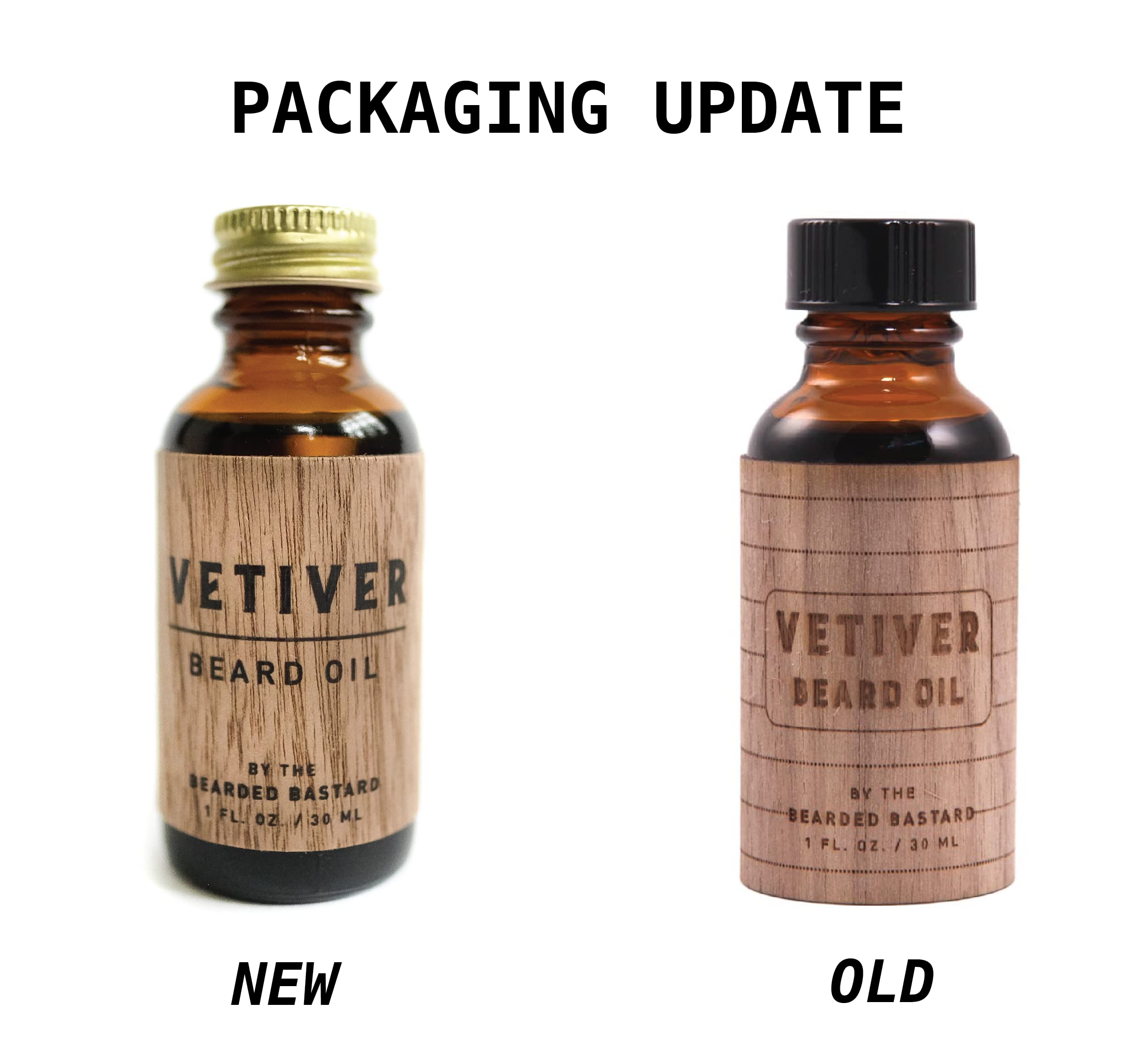 Premium Vetiver Beard Oil for Men by The Bearded Bastard | Leave-In Conditioner Softens Facial Hair & Moisturizes Skin | Jojoba, Argan & Sweet Almond Oils (1 Oz) | Ideal for Daily Grooming & Beard Care Routine
