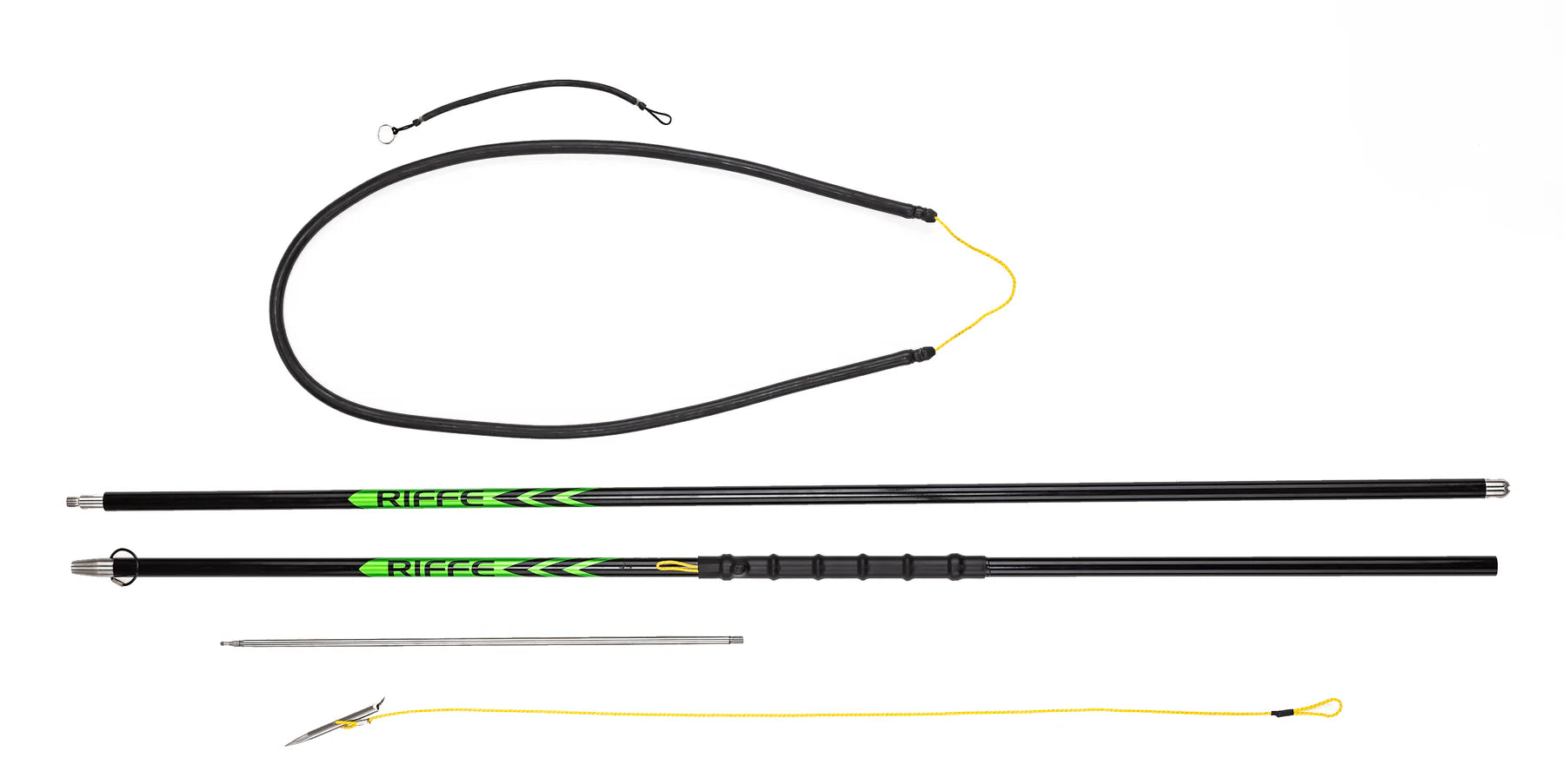Riffe Mamba Composite Pole Spear Kit - 8 Foot 2-Piece Spearfishing Gear for Underwater Hunting and Freediving Adventures
