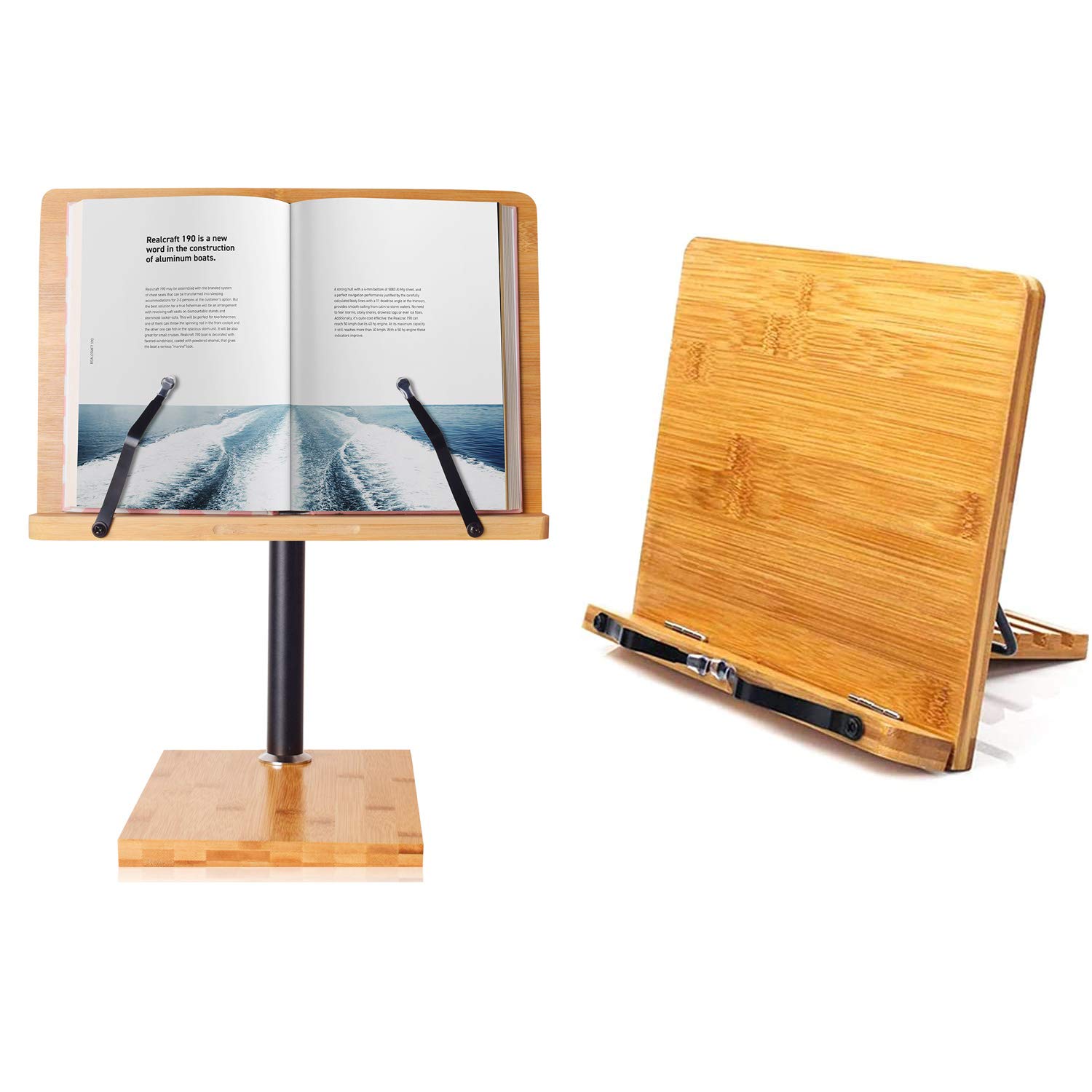 Adjustable Book Stand Holder - Ergonomic Reading & Studying Desk Organizer for Books, Tablets, and Laptops - Perfect for Home Office, Library, and Classroom Use