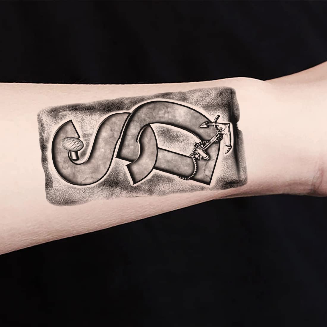 Waterproof Temporary Tattoo - Custom Alphabet & Name Designs for Men & Women | Long Lasting Fake Tattoos for Parties, Weddings & Festivals