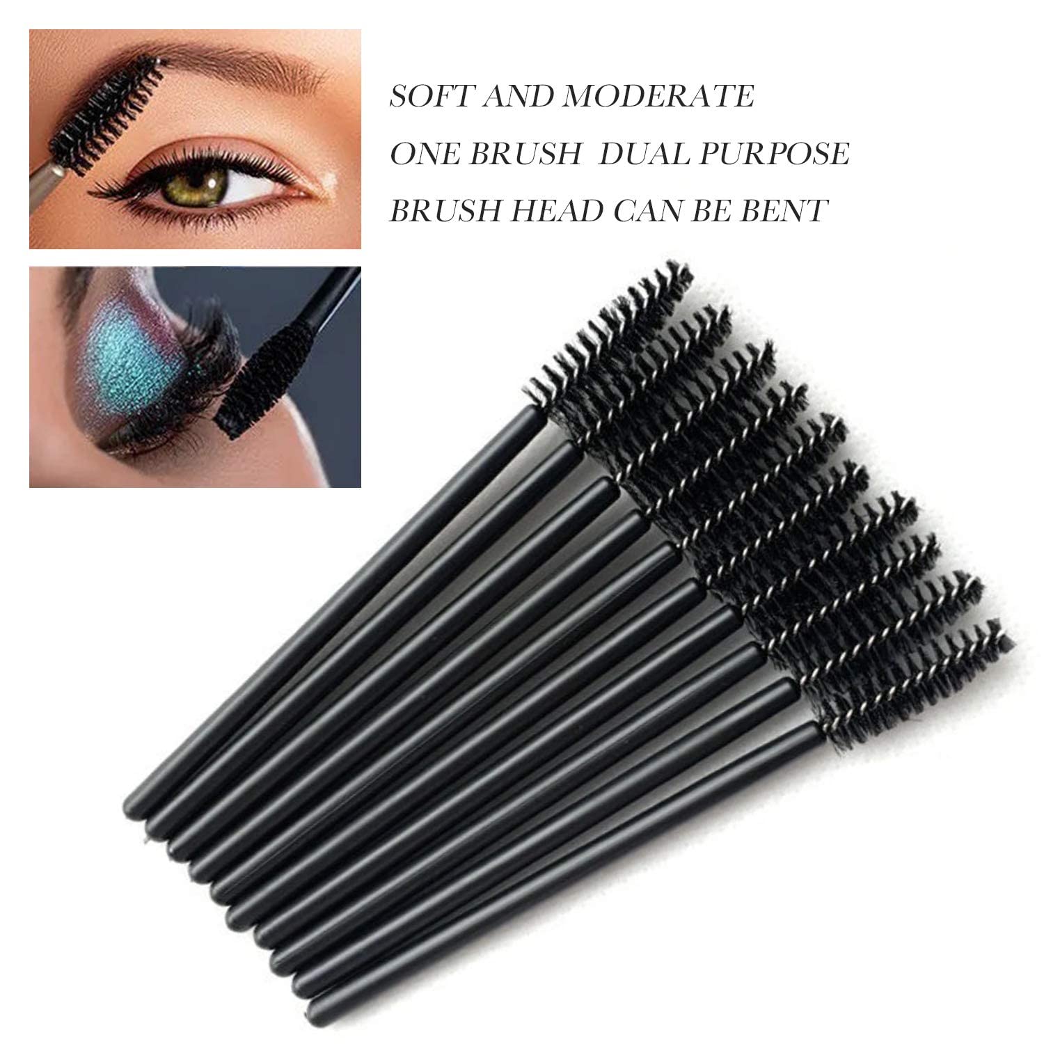Disposable Mascara Brush 50 Pack - Hygienic & Precise Lash Applicator for Professional Salon, Home Makeup & Travel | Trendy Look Eyelash Extension Tool