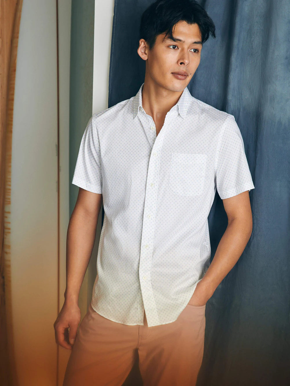FAHERTY Short Sleeve Movement Shirt for Men - Lightweight, Breathable & Comfortable - Perfect for Travel, Hiking & Outdoor Adventures