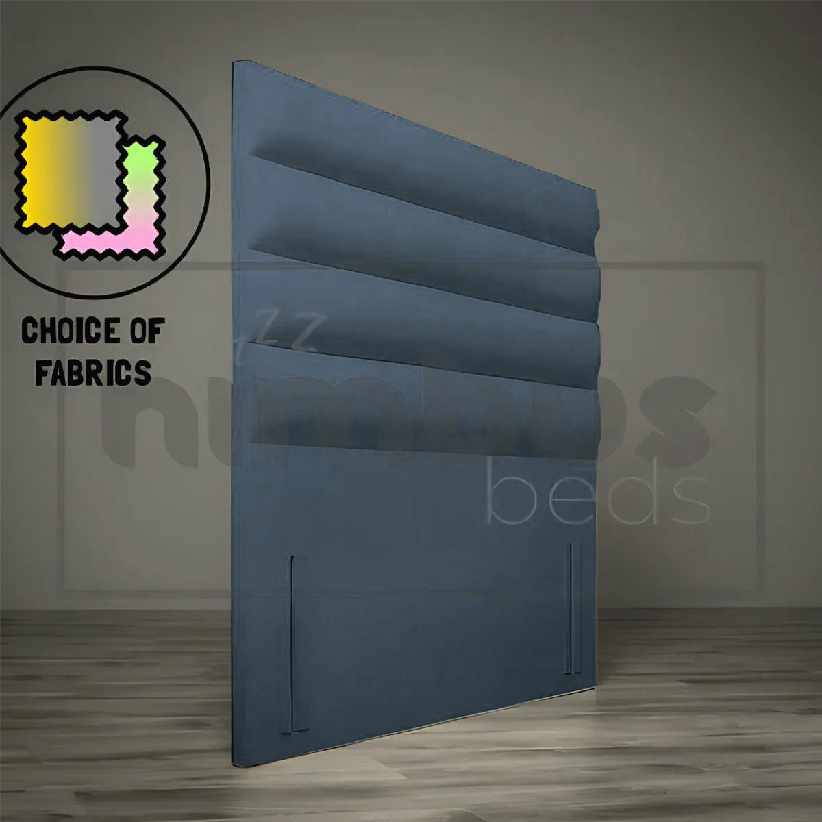 Modern Floor Standing Horizontal Tube Headboard - Stylish Bed Frame for Bedroom Decor | Perfect for Contemporary, Industrial & Loft Style Homes