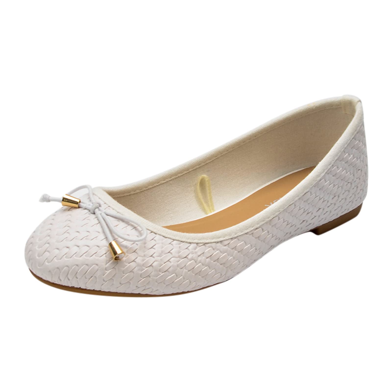 RUIY Women's Slip-On Loafers - Comfortable Flats for Work, Walking & Light Hiking | Water-Resistant Dress Shoes for Women | White | Perfect for Office, Travel & Casual Outings
