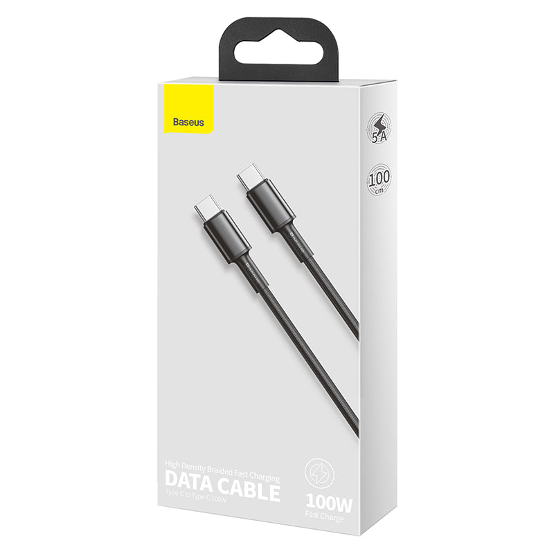 Baseus 100W 2M USB C to USB C PD Fast Charging Cable - Black | Supports 100W (20V/5A) Power Delivery | Compatible with MacBook Pro, iPad Pro, Galaxy S23 & More | Fast Charge Laptop, Phone & Tablet