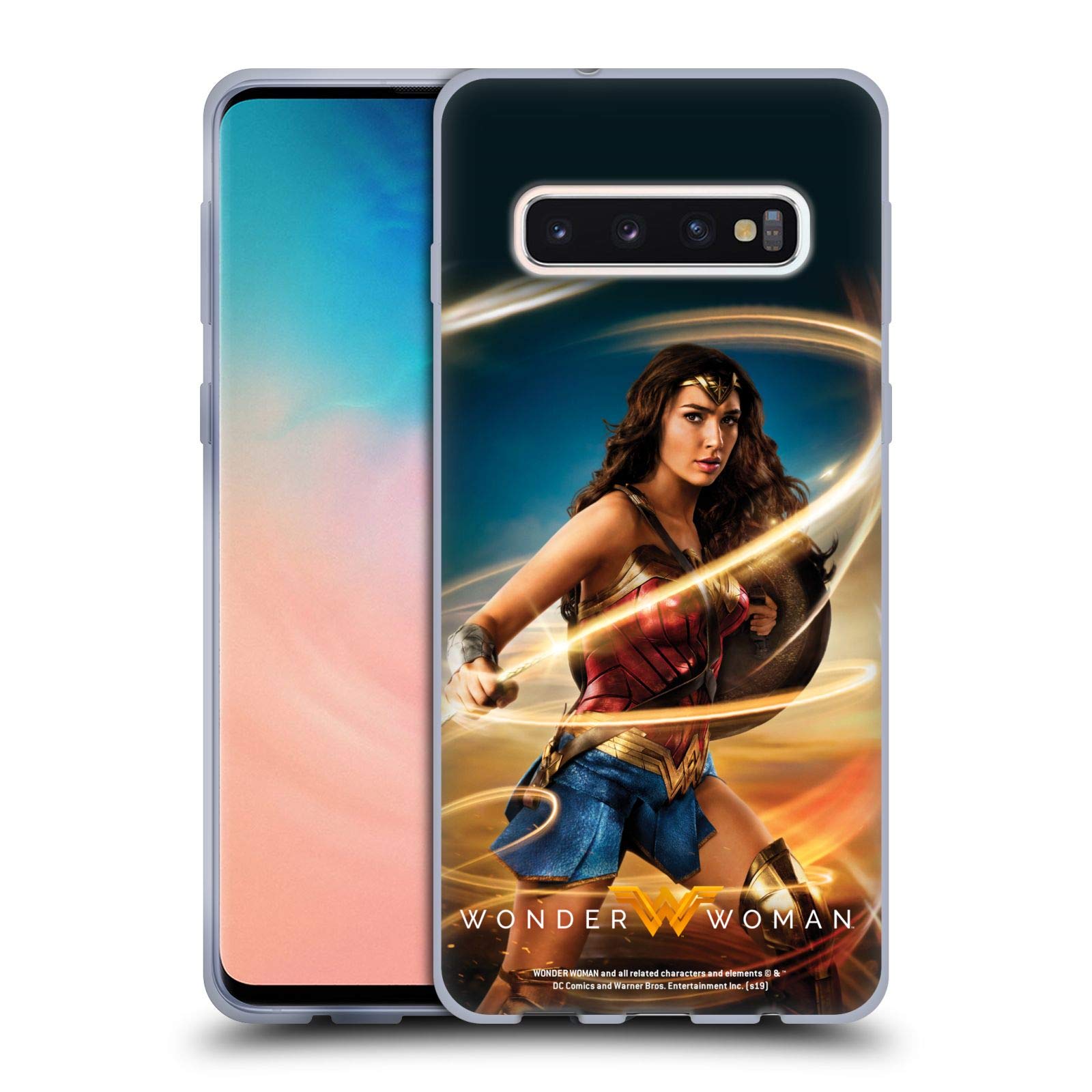 Official Wonder Woman Lasso of Truth Movie Poster Soft Gel Case for Samsung Galaxy S10 - Durable Protection & Stylish Design for Everyday Use