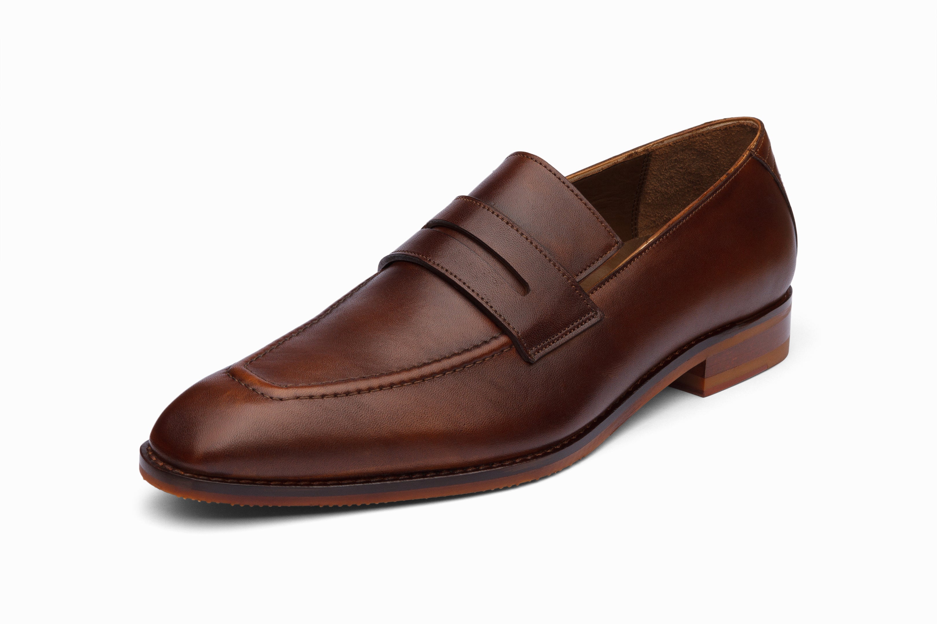 Vegano Penny Loafers for Women - Classic Tobacco Brown Slip-On Shoes | Comfortable & Stylish for Work, Office, and Casual Outfits