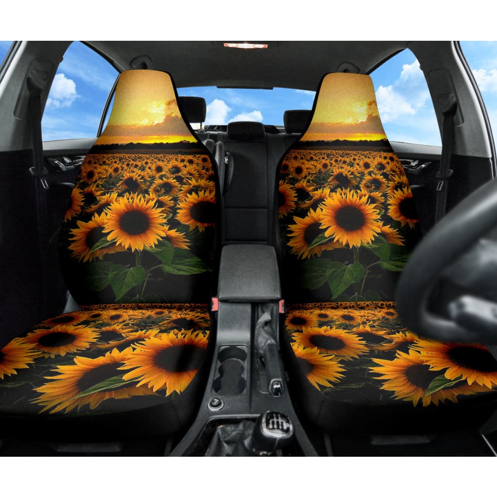 Premium Sunflower Car Seat Covers - Soft & Durable Universal Fit for Cars, SUVs & Trucks - Perfect for Road Trips, Commuting & Protecting Seats