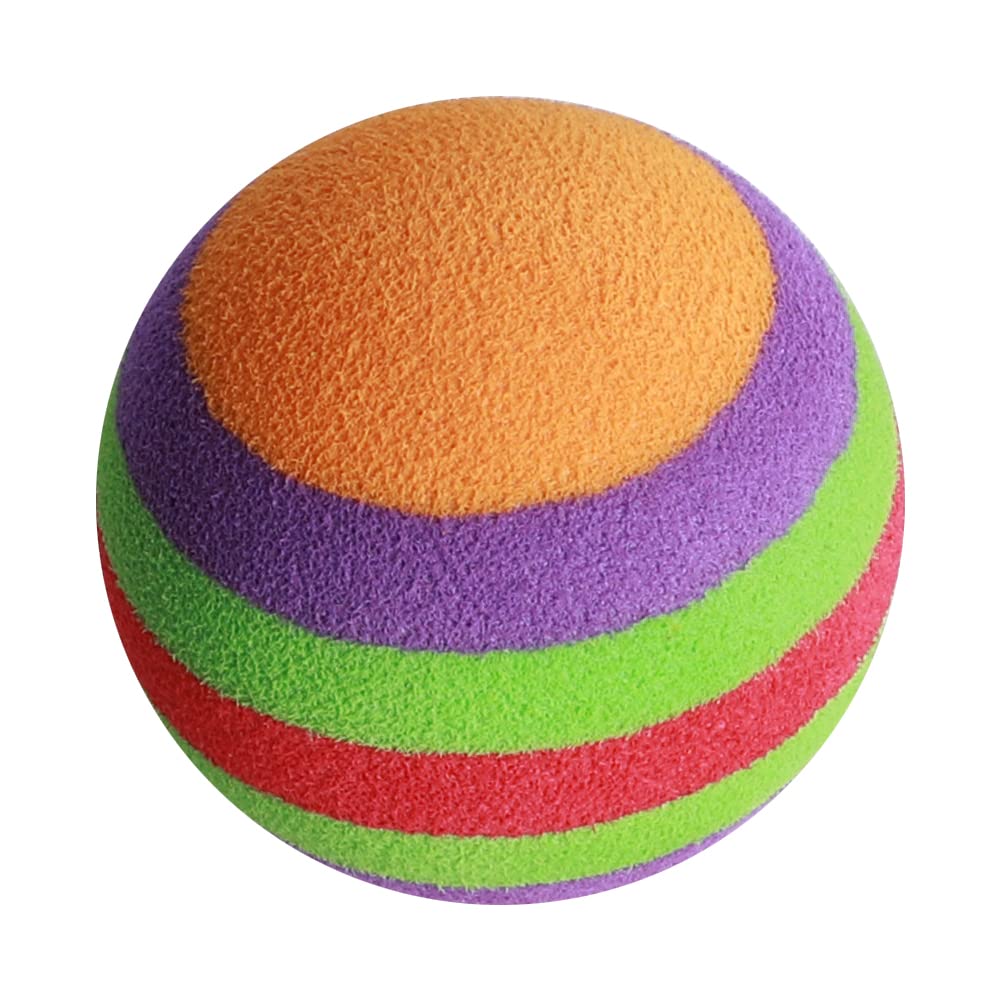 50PCS EVA Foam Golf Practice Balls - Durable Indoor/Outdoor Training Balls with Colorful Stripes (Orange, Purple, Green, Red) for Swing Practice | Perfect for Backyard, Driving Range & Home Golf Training
