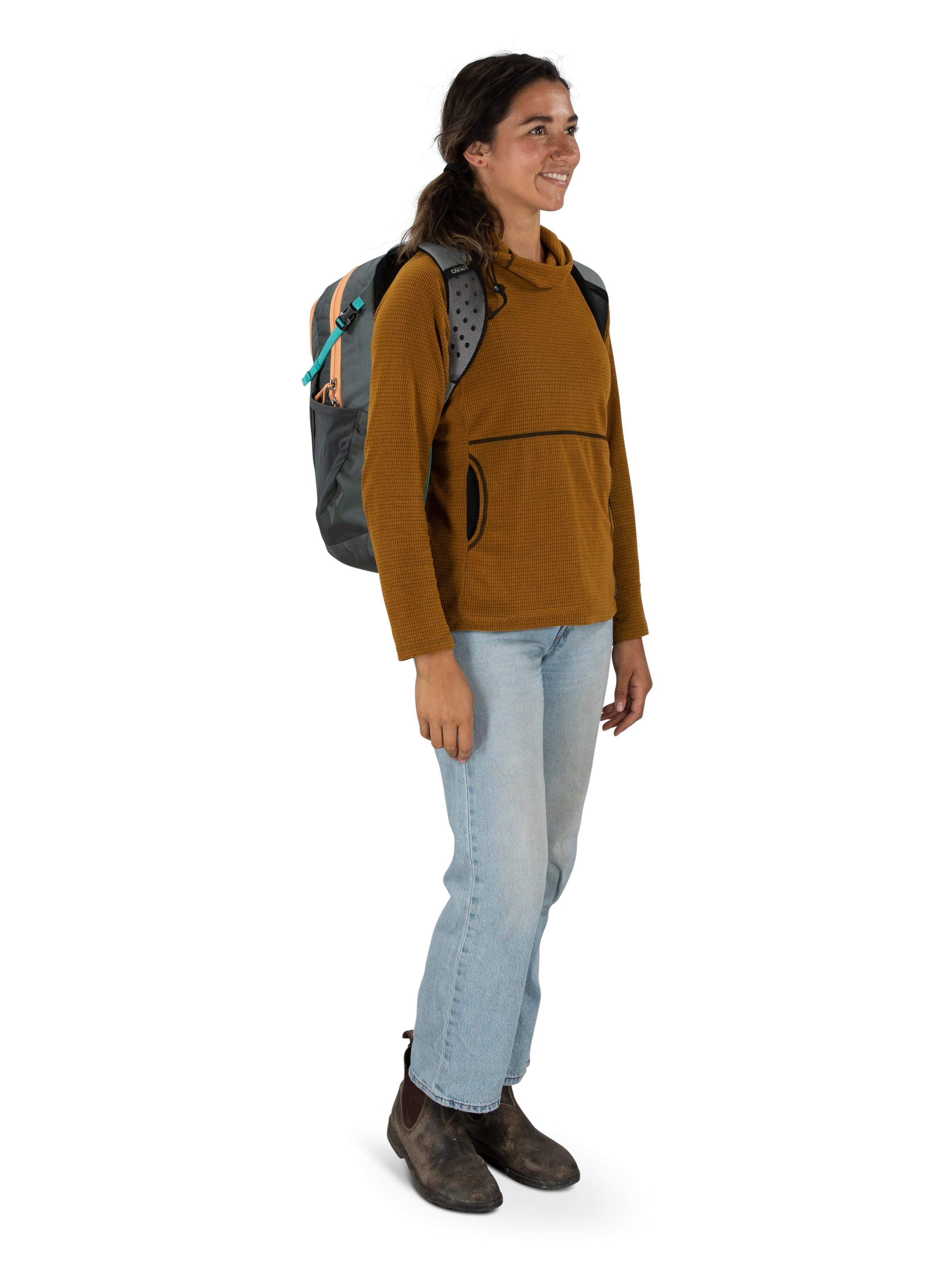 Osprey Flare 27 Backpack - Medium Grey/Coal Grey - Lightweight Hiking Daypack for Travel, Commuting & Outdoor Adventures