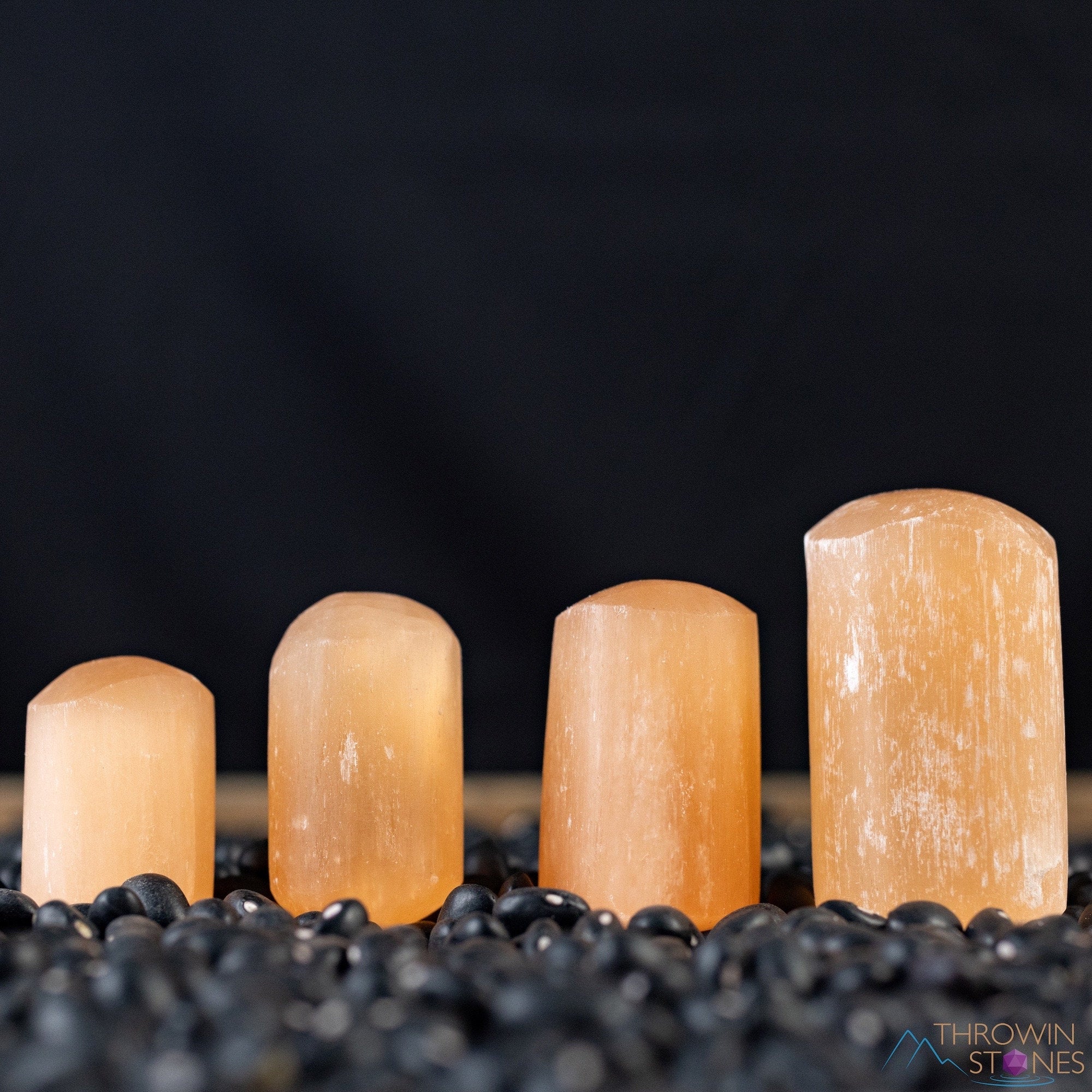 Orange Selenite Tumbled Stones - Natural Healing Crystals for Meditation, Reiki & Chakra Balancing - Self Care Gift Set with Tumbled Crystals (E2104) - Perfect for Yoga, Home Decor & Spiritual Healing
