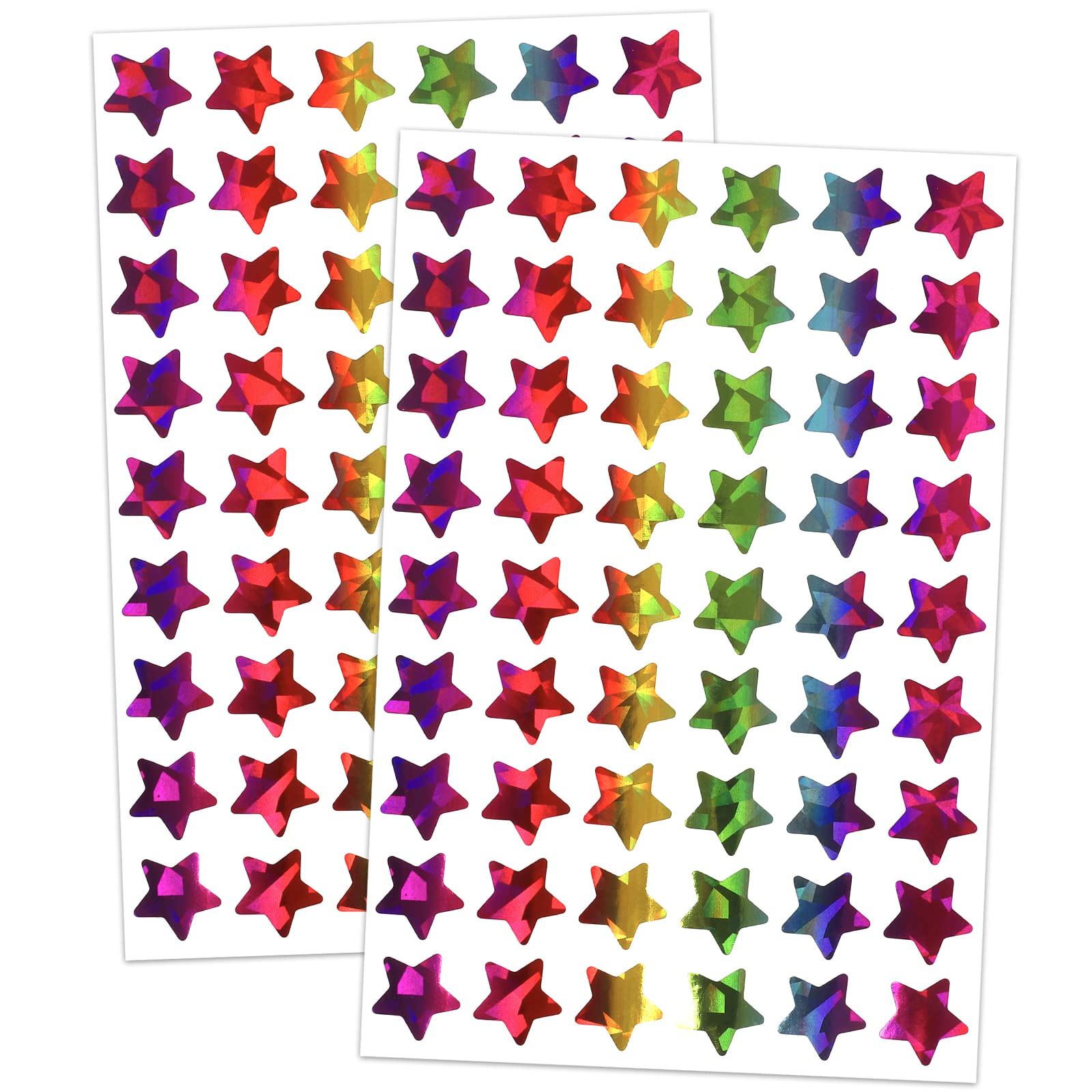 1620 Holographic Rainbow Small Star Stickers for Kids - 0.6